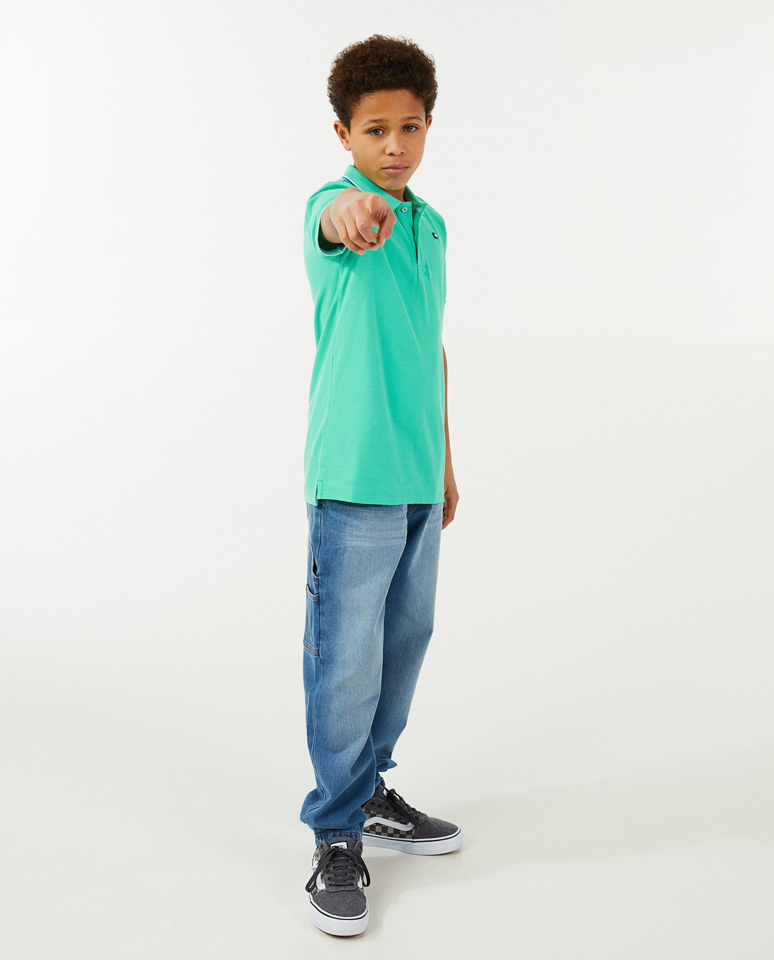Polo met streepaccenten, 7-14 jaar - null - Fish & Chips