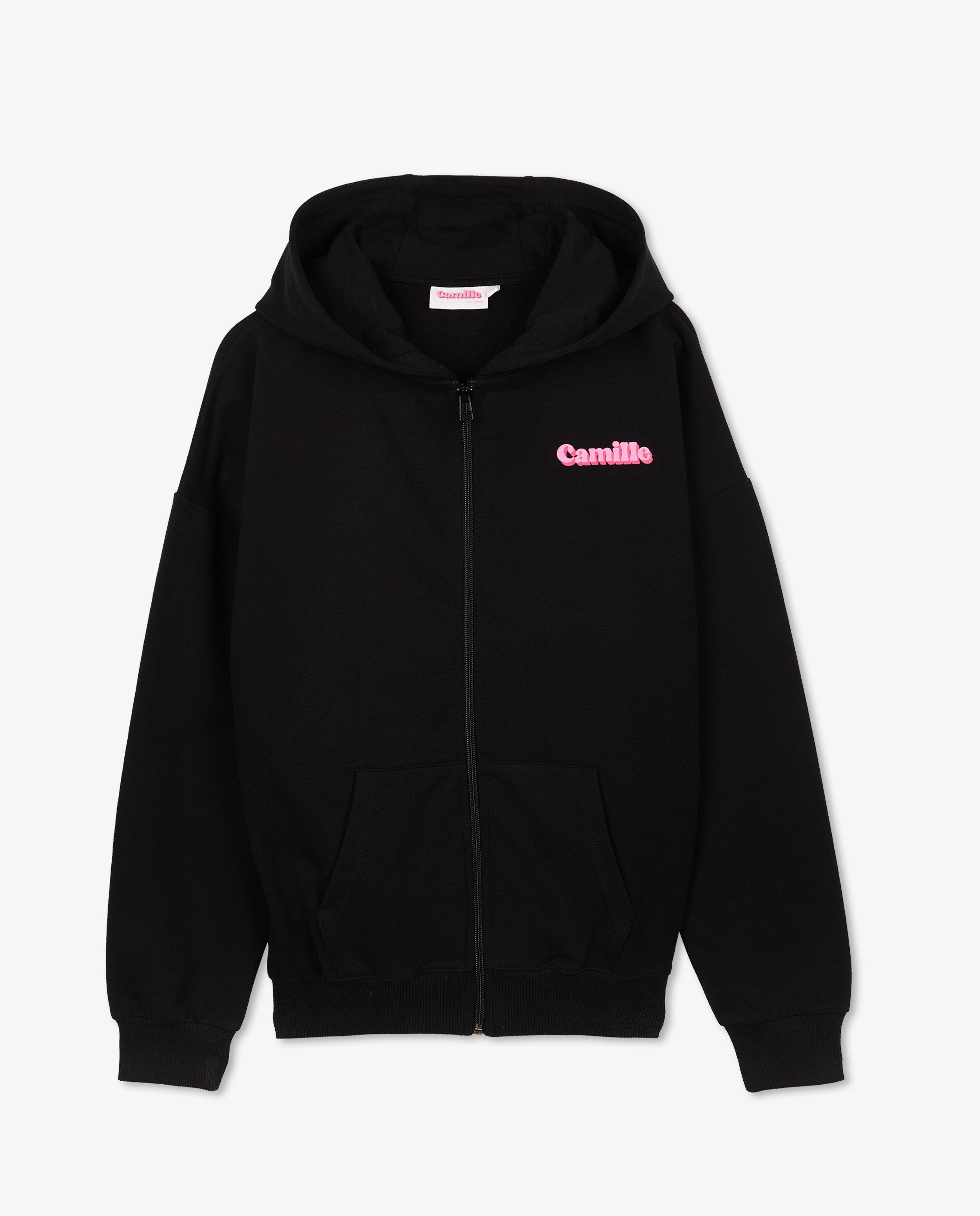 Cardigans - Gilet molletonné noir à inscription