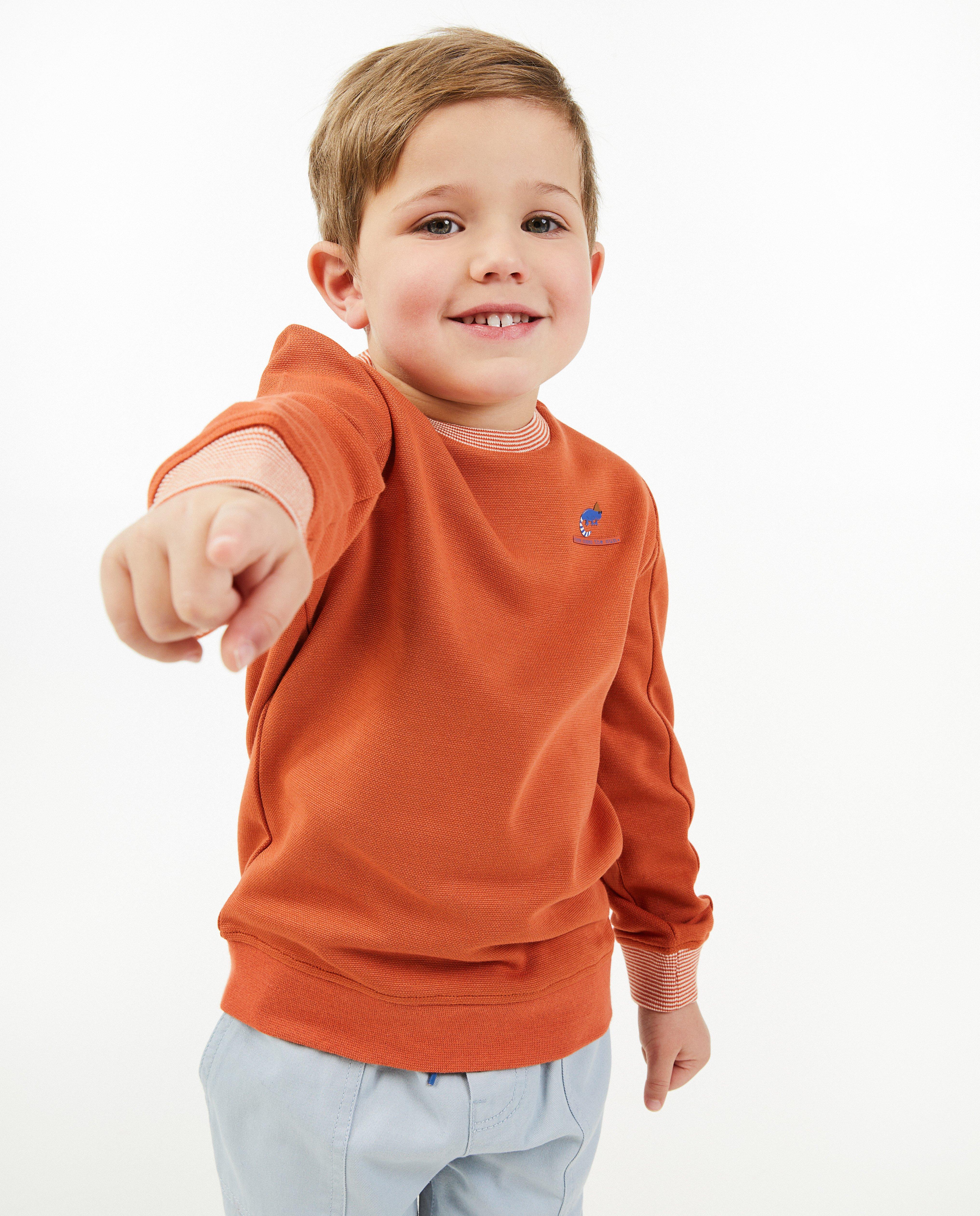 Sweaters - Sweater met reliëfprint