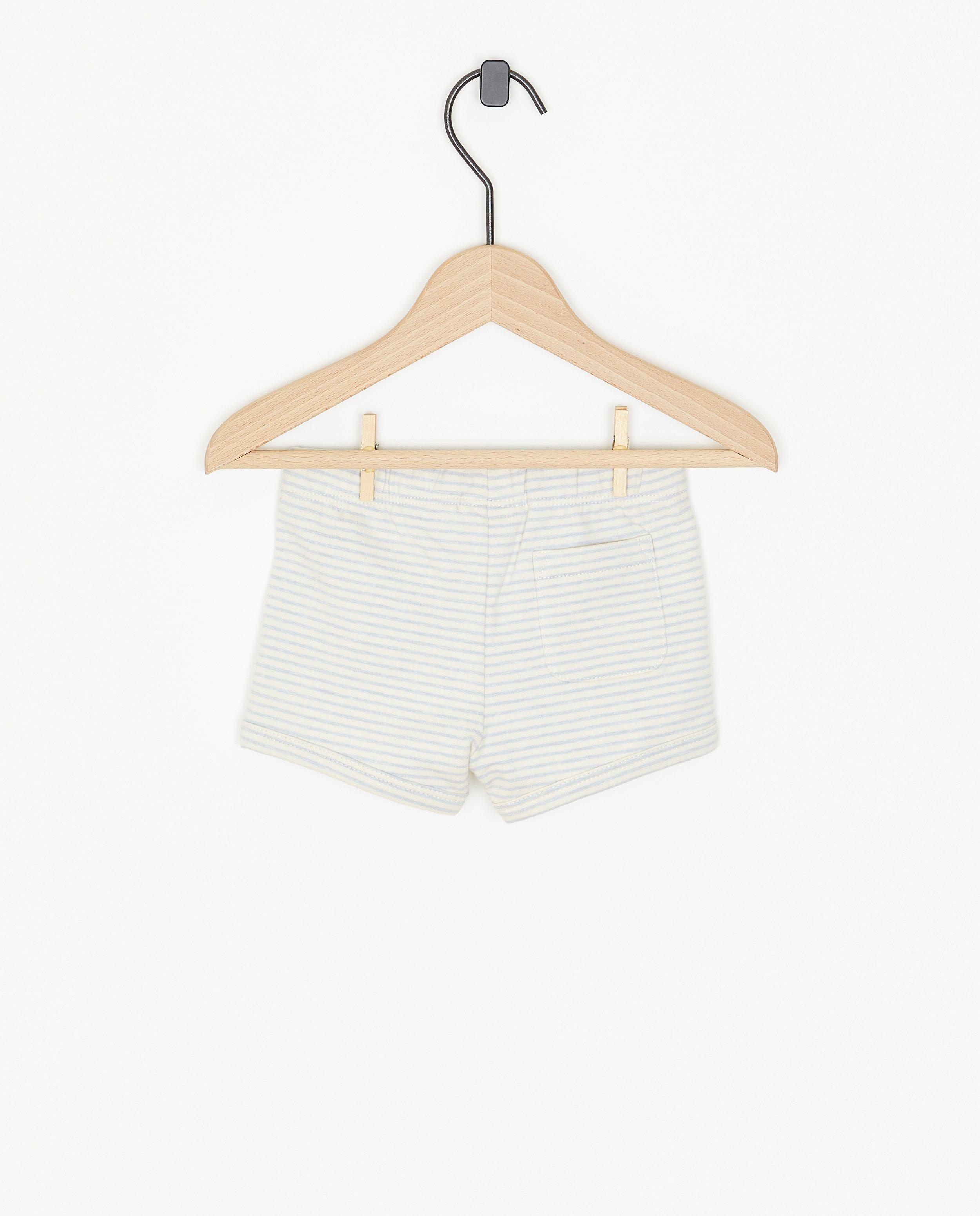 Shorts - Short blanc rayé