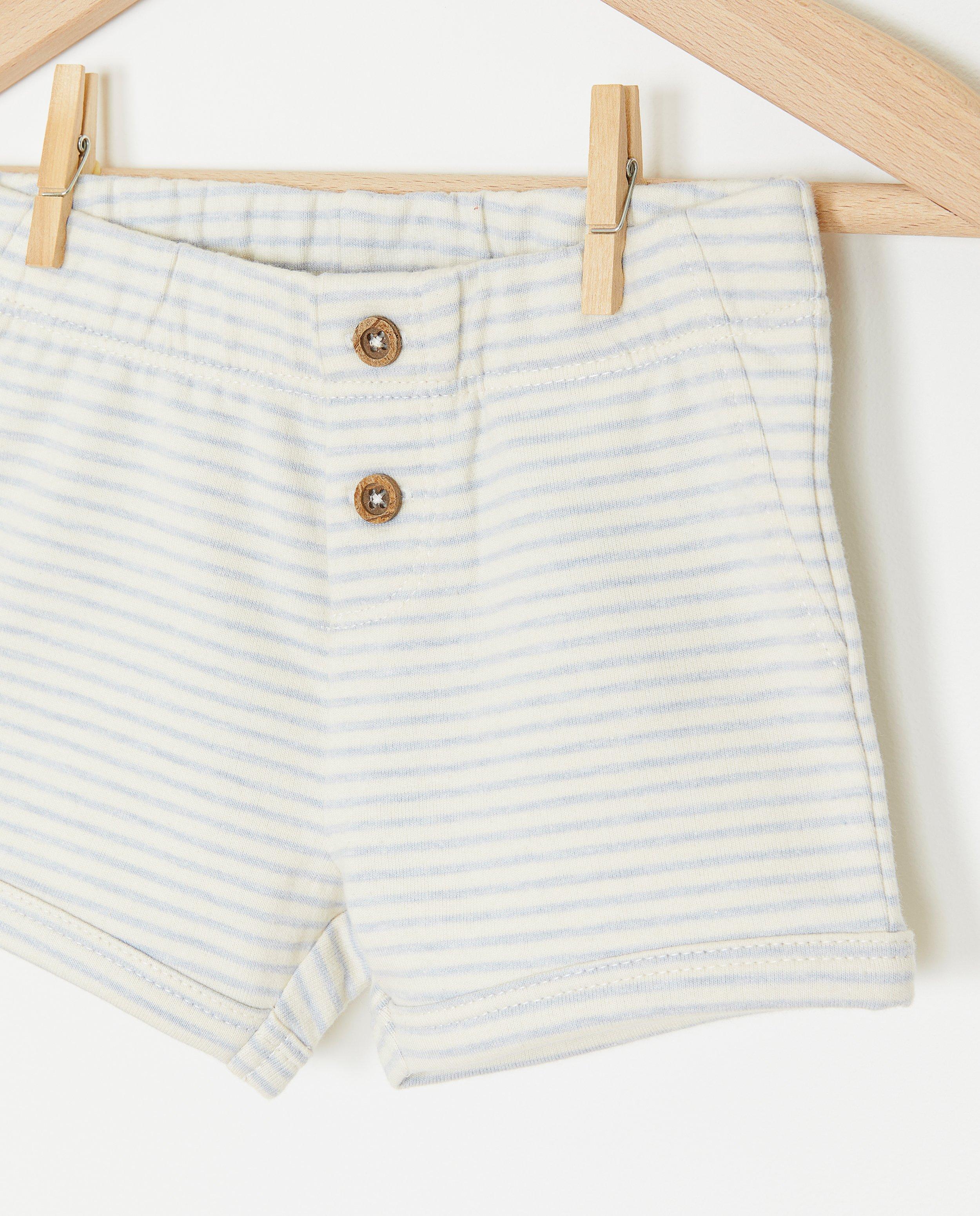 Shorts - Short blanc rayé