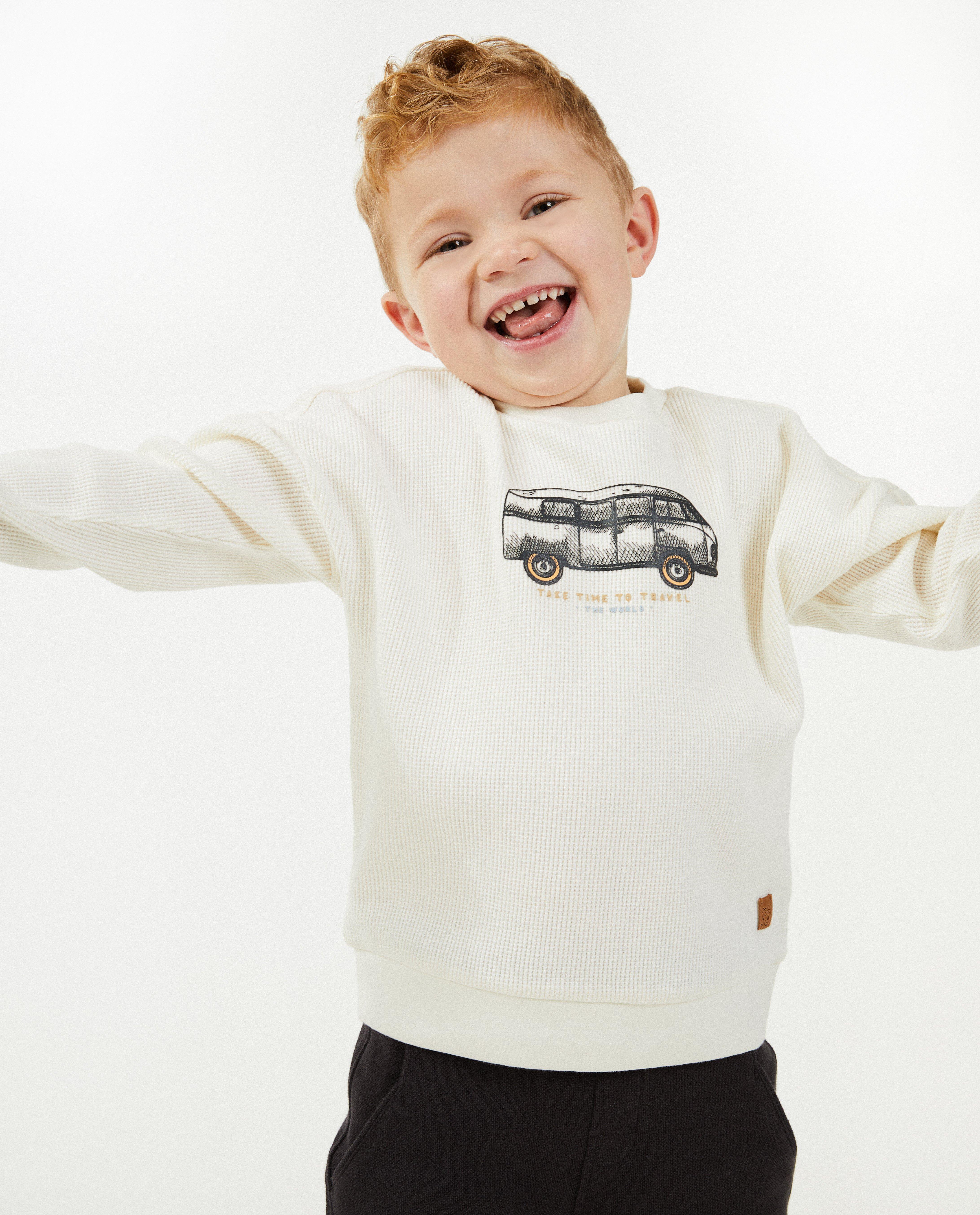 Sweaters - Sweater met reliëfprint