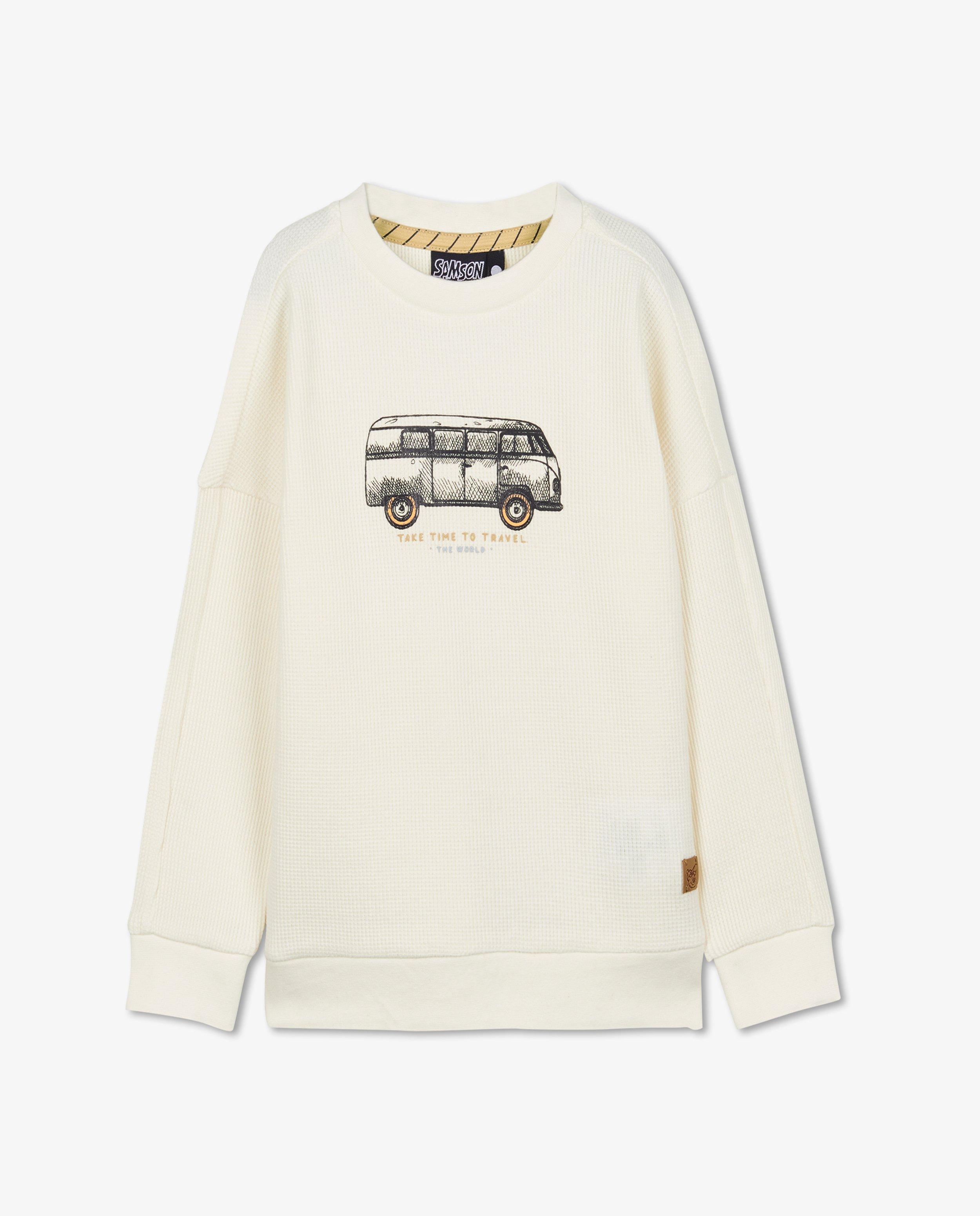 Sweaters - Sweater met reliëfprint