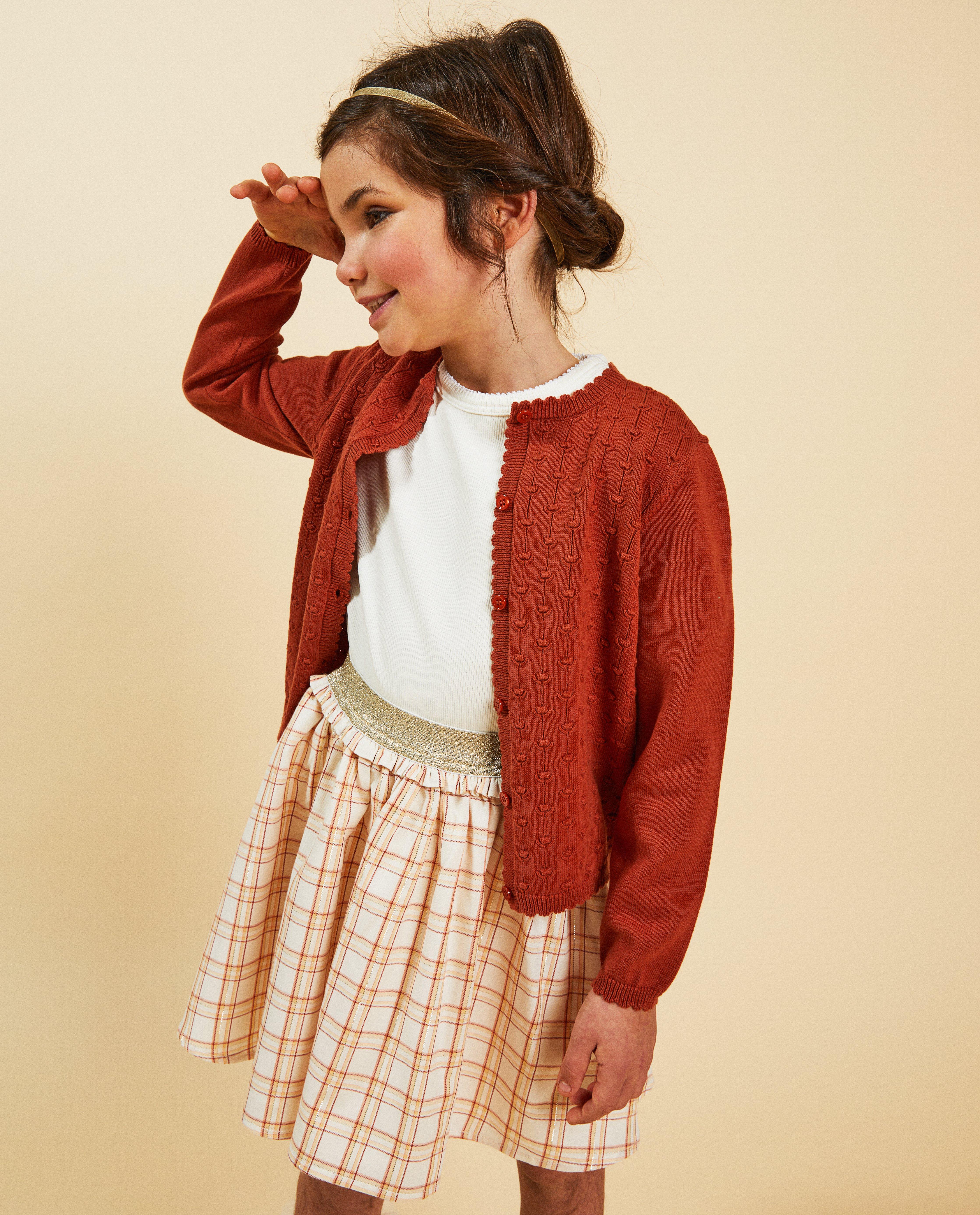 Cardigans - Cardigan rouge-brun, Communion