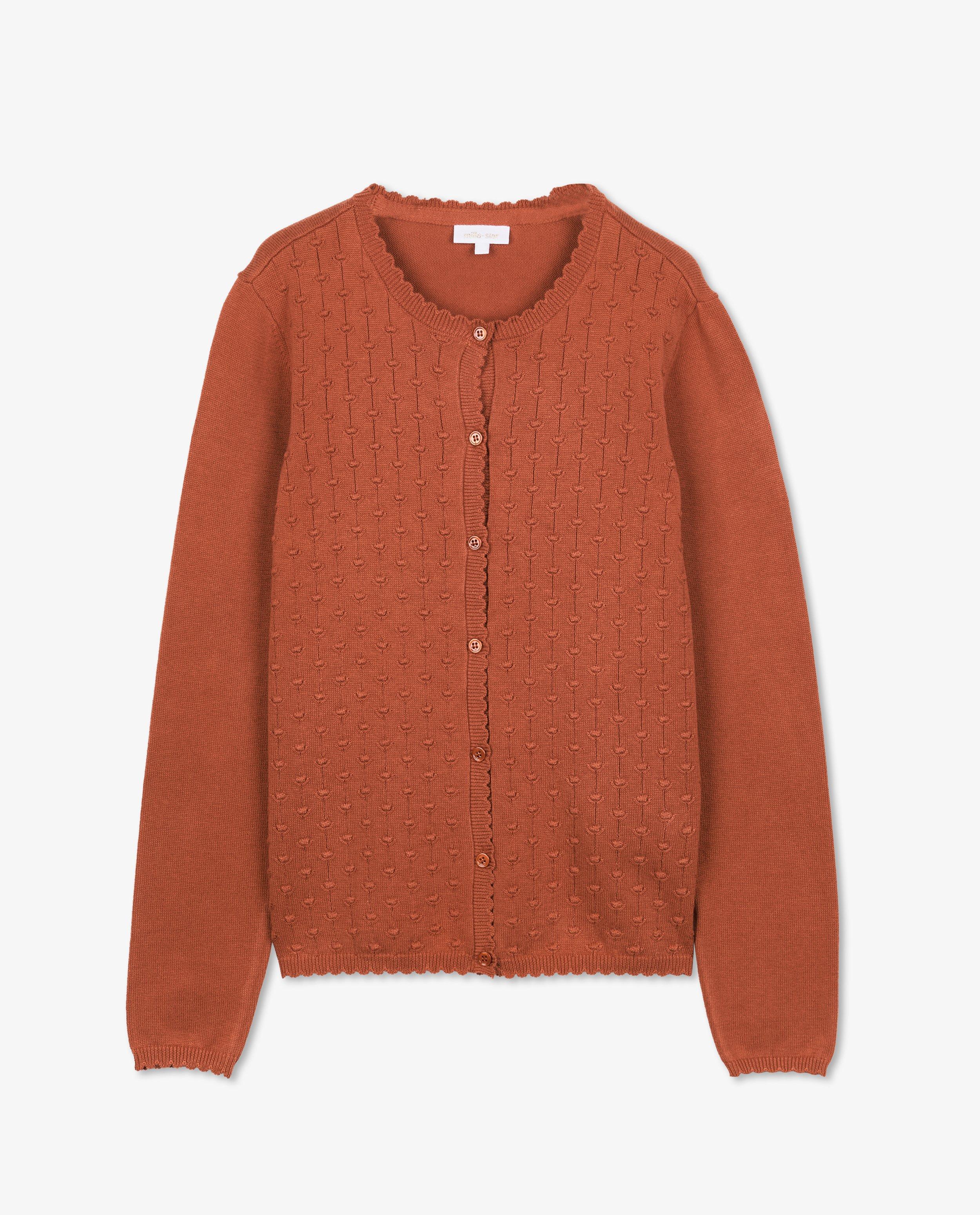 Cardigans - Cardigan rouge-brun, Communion