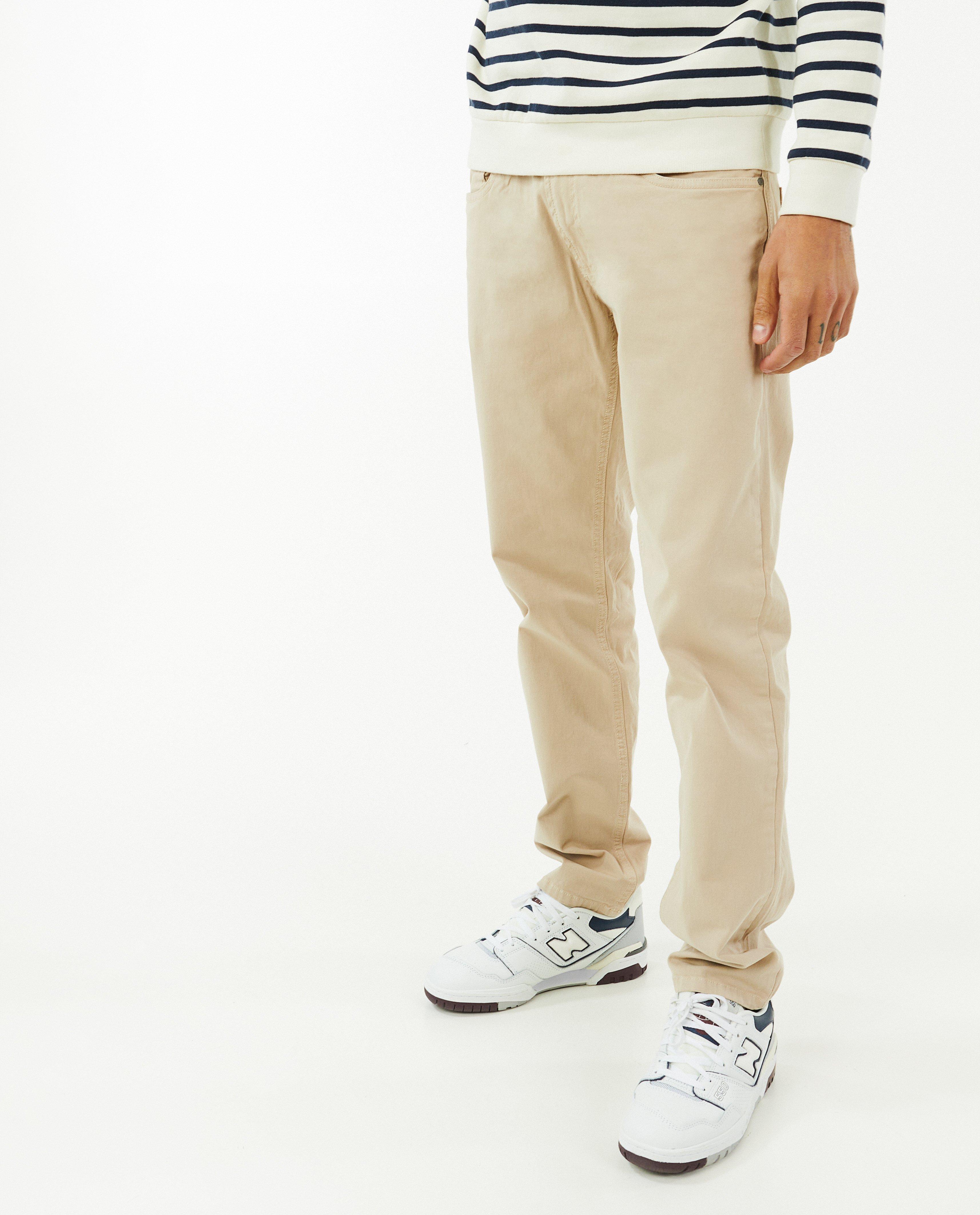 Broeken - Beige broek, regular fit