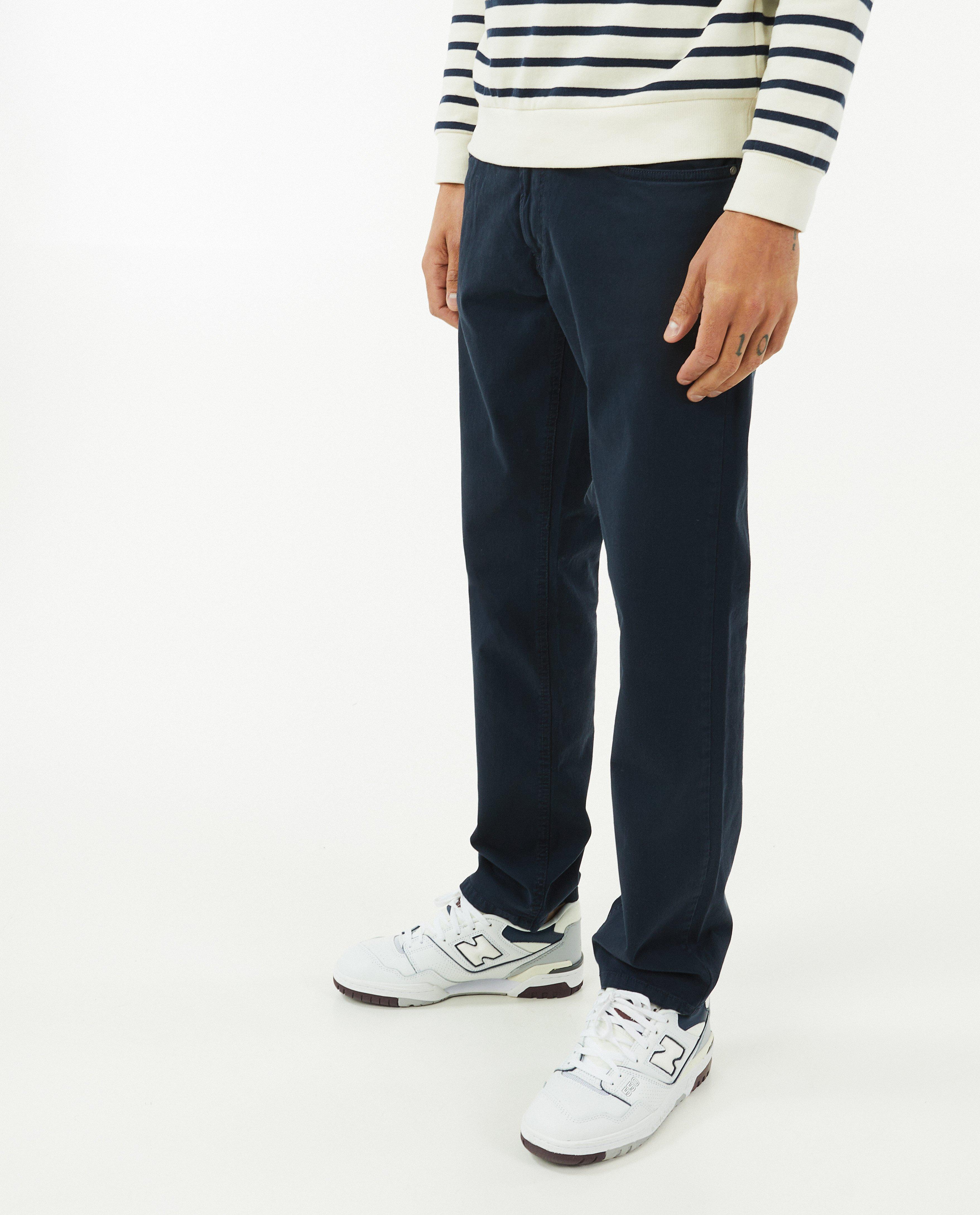 Broeken - Donkerblauwe broek, regular fit