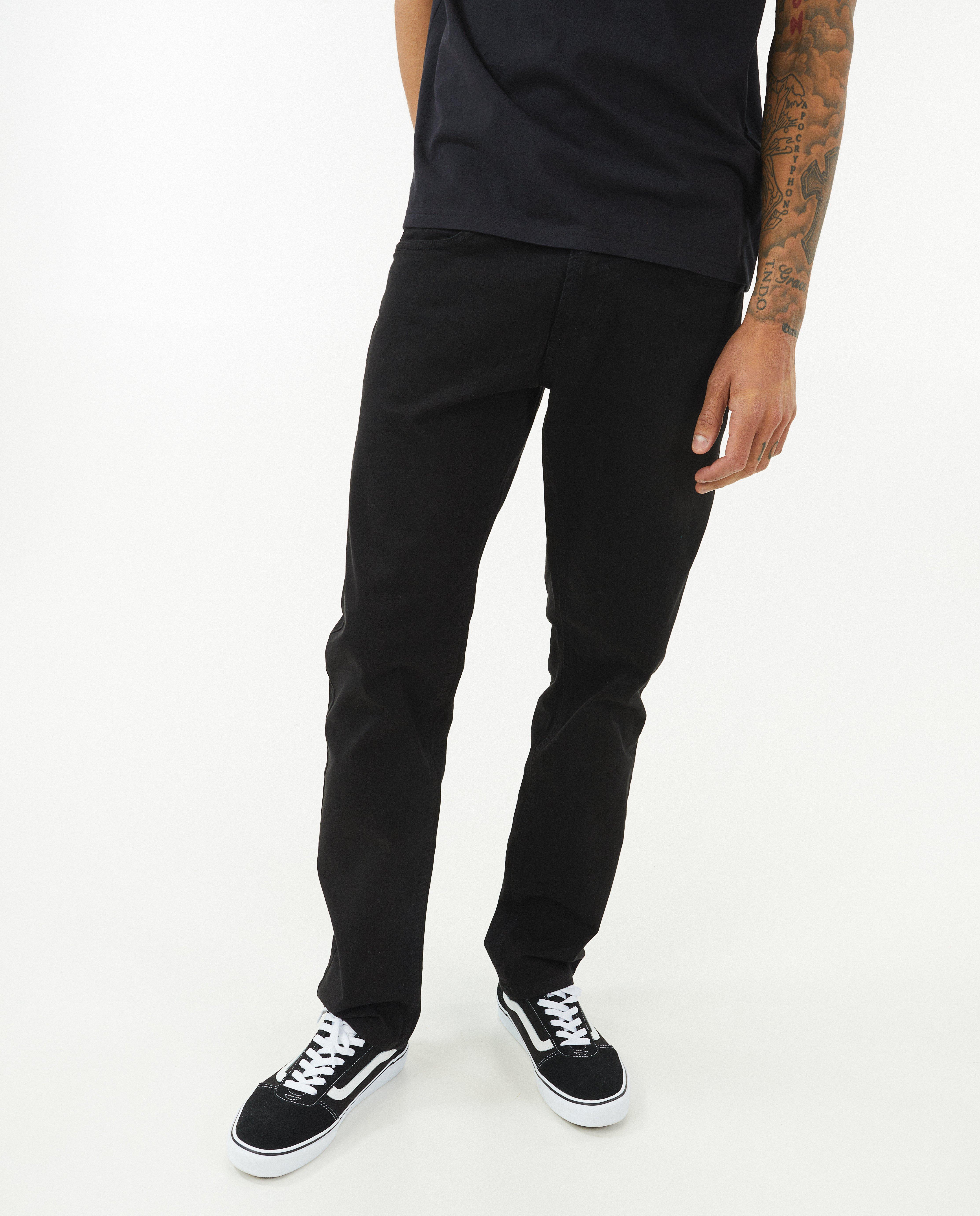 Broeken - Zwarte broek, regular fit