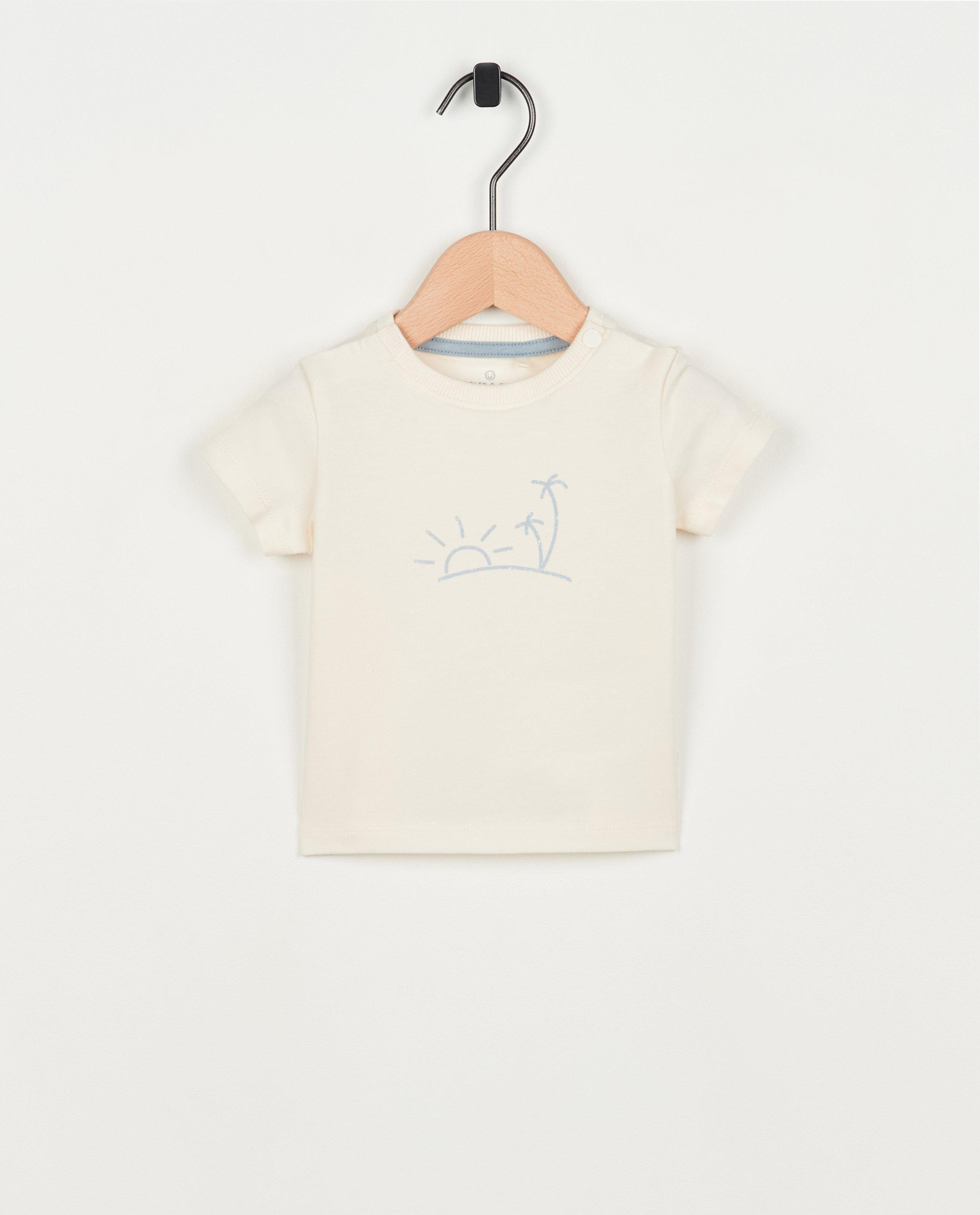 Wit T-shirt met print - null - Newborn 50-68