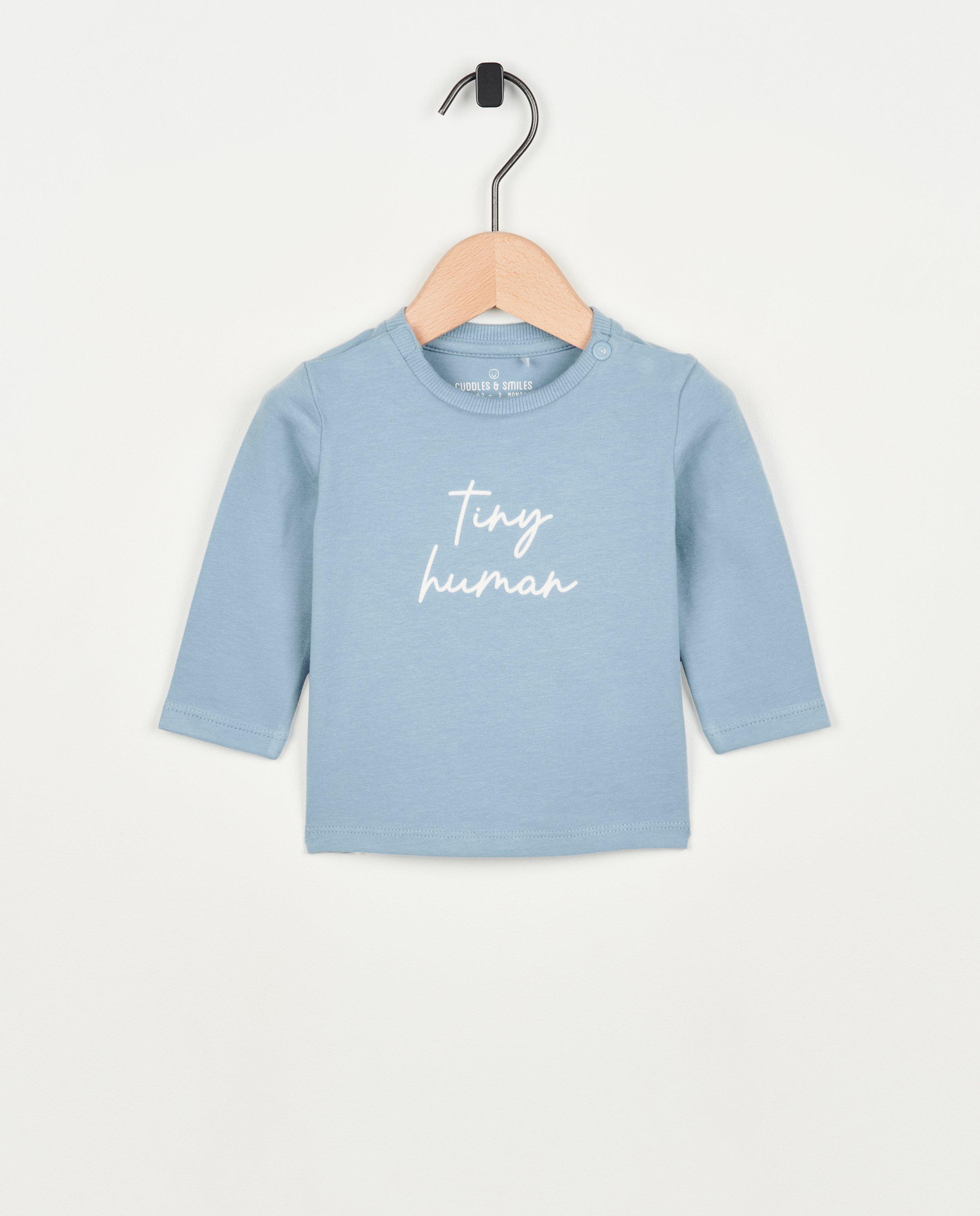 T-shirt à manches longues avec inscription - null - Newborn 50-68