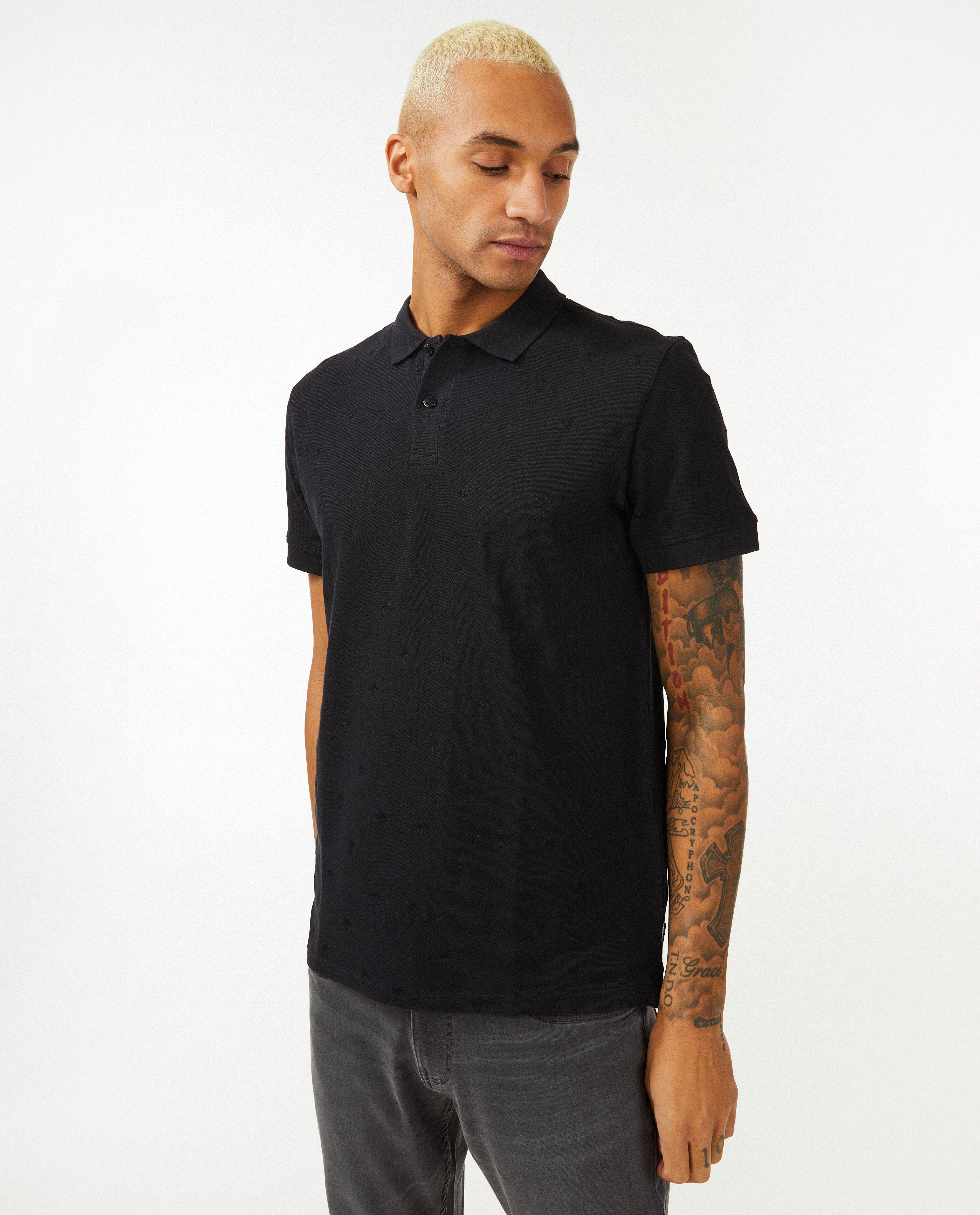 Polo's - Zwarte polo met print
