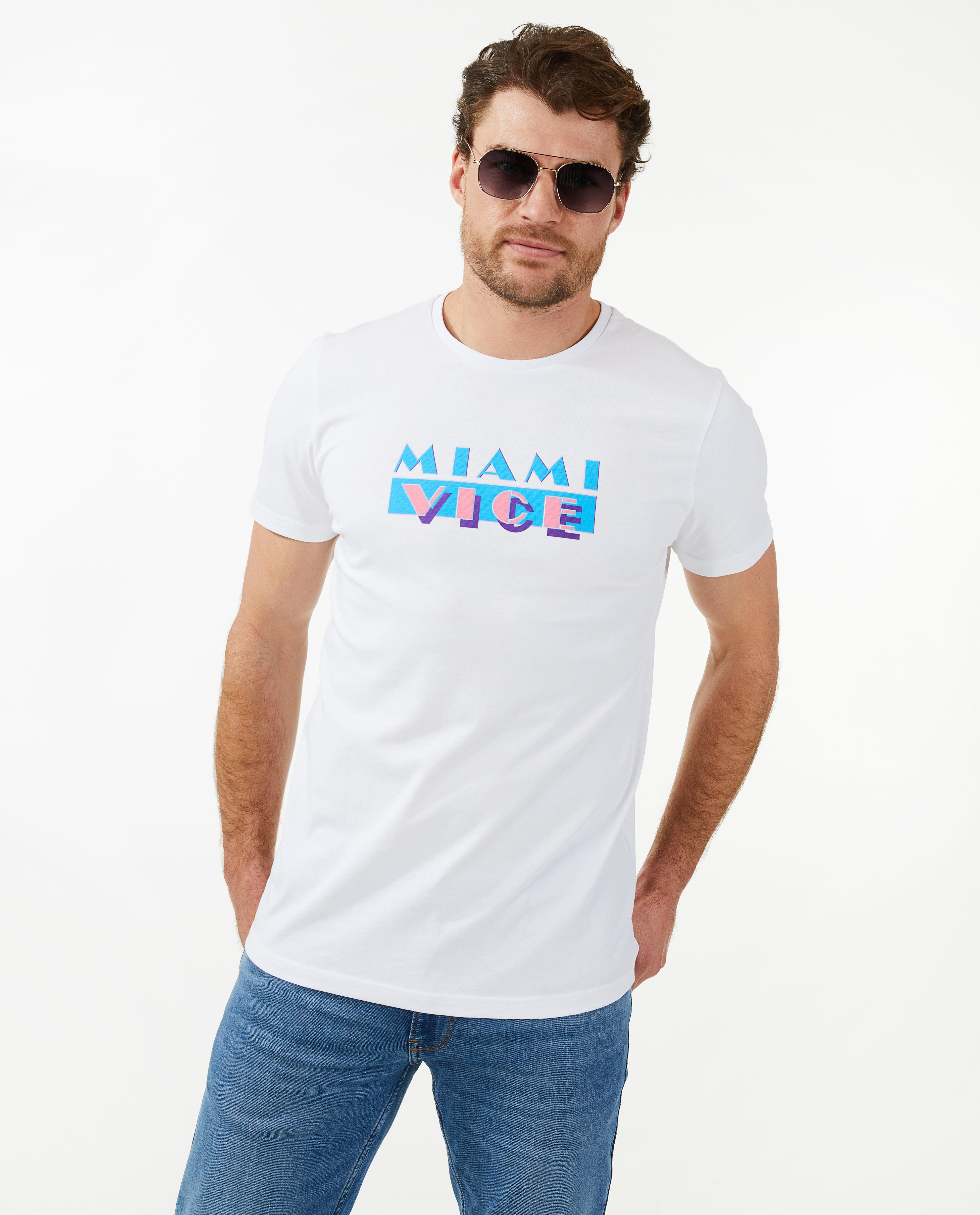 T-shirts - Wit T-shirt, Miami vice