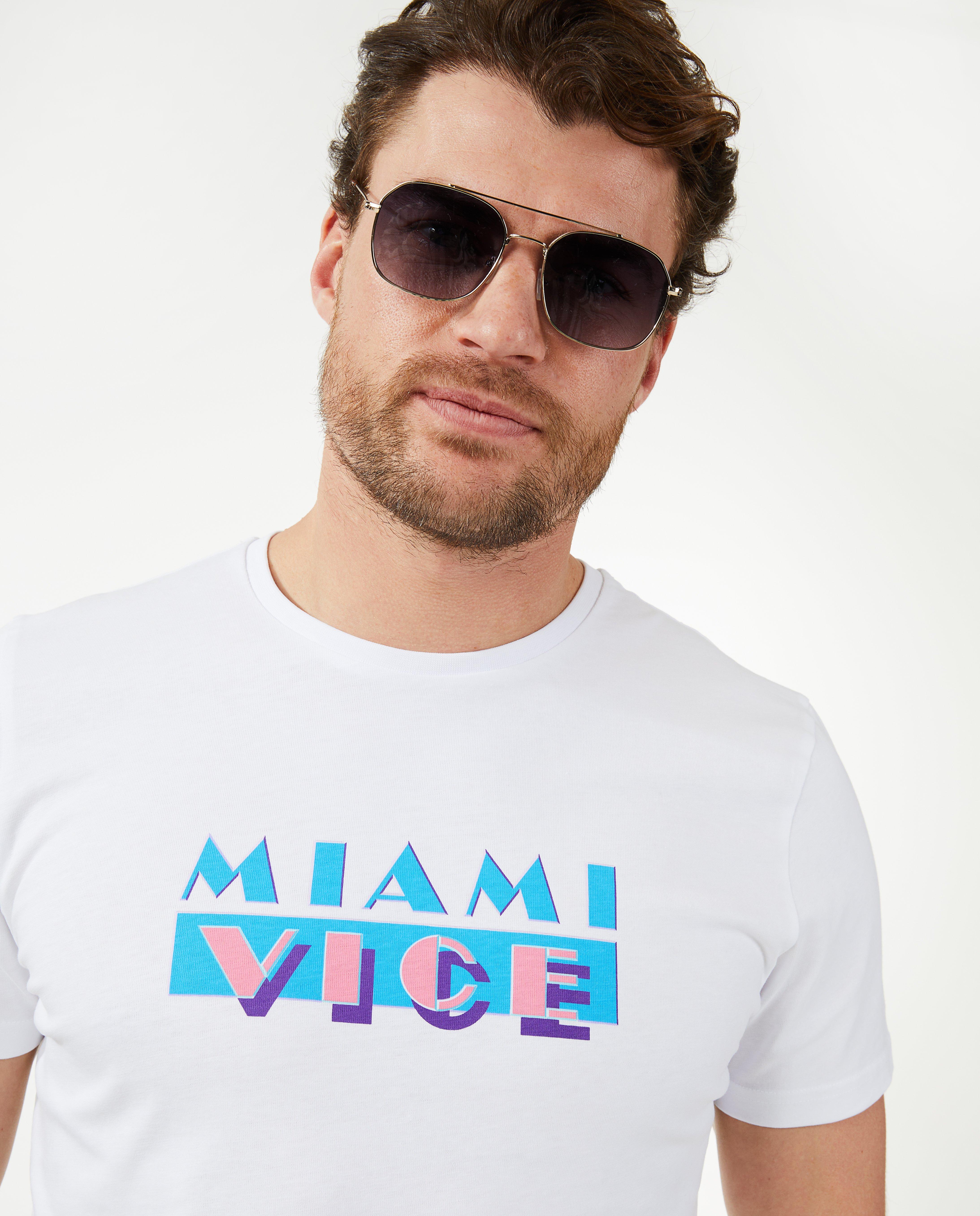 T-shirts - Wit T-shirt, Miami vice