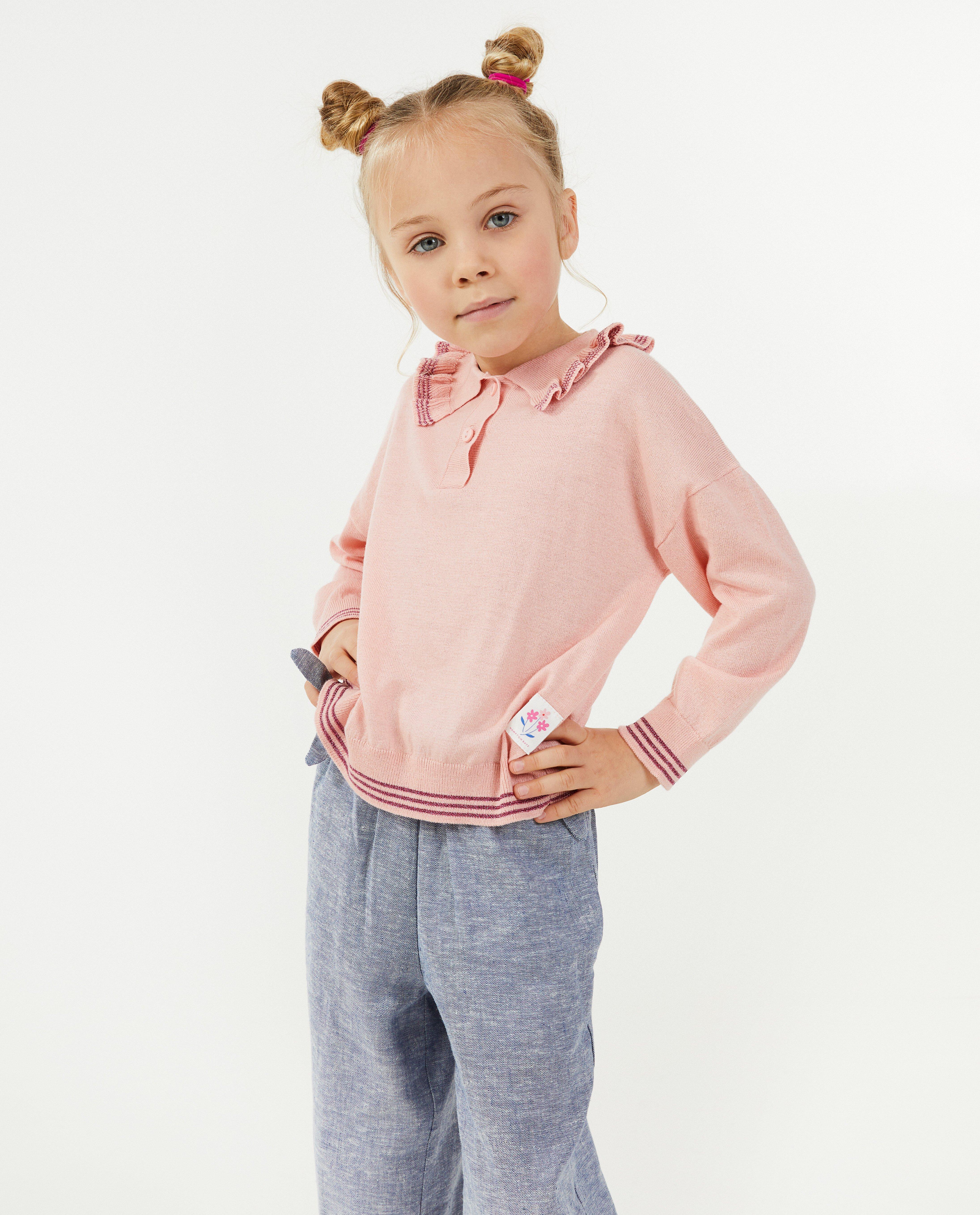 Pulls - Pull rose avec des ruches