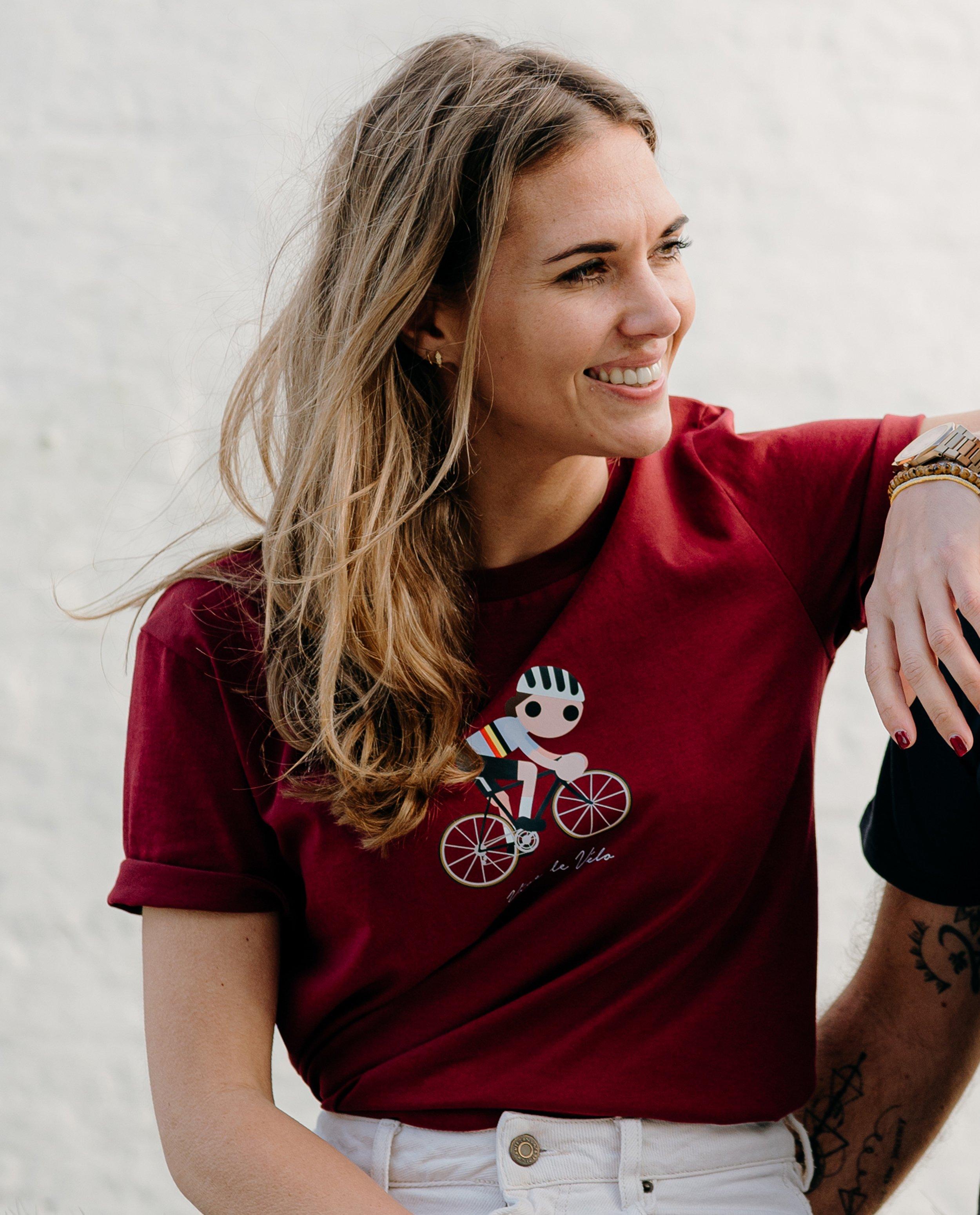 T shirt champion du monde femmes Vive le velo JBC Belgique Belgique