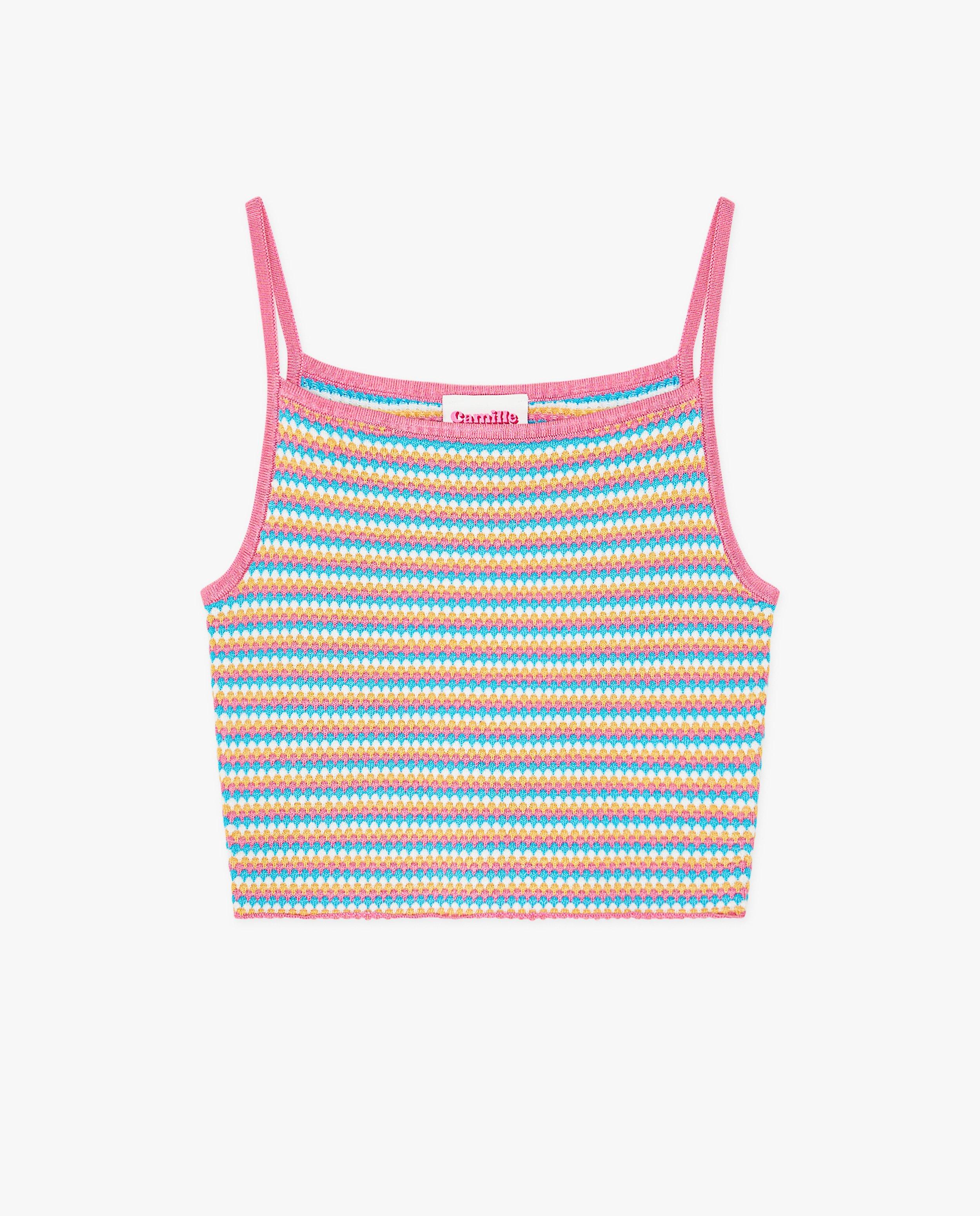 T-shirts - Top rayé en tricot