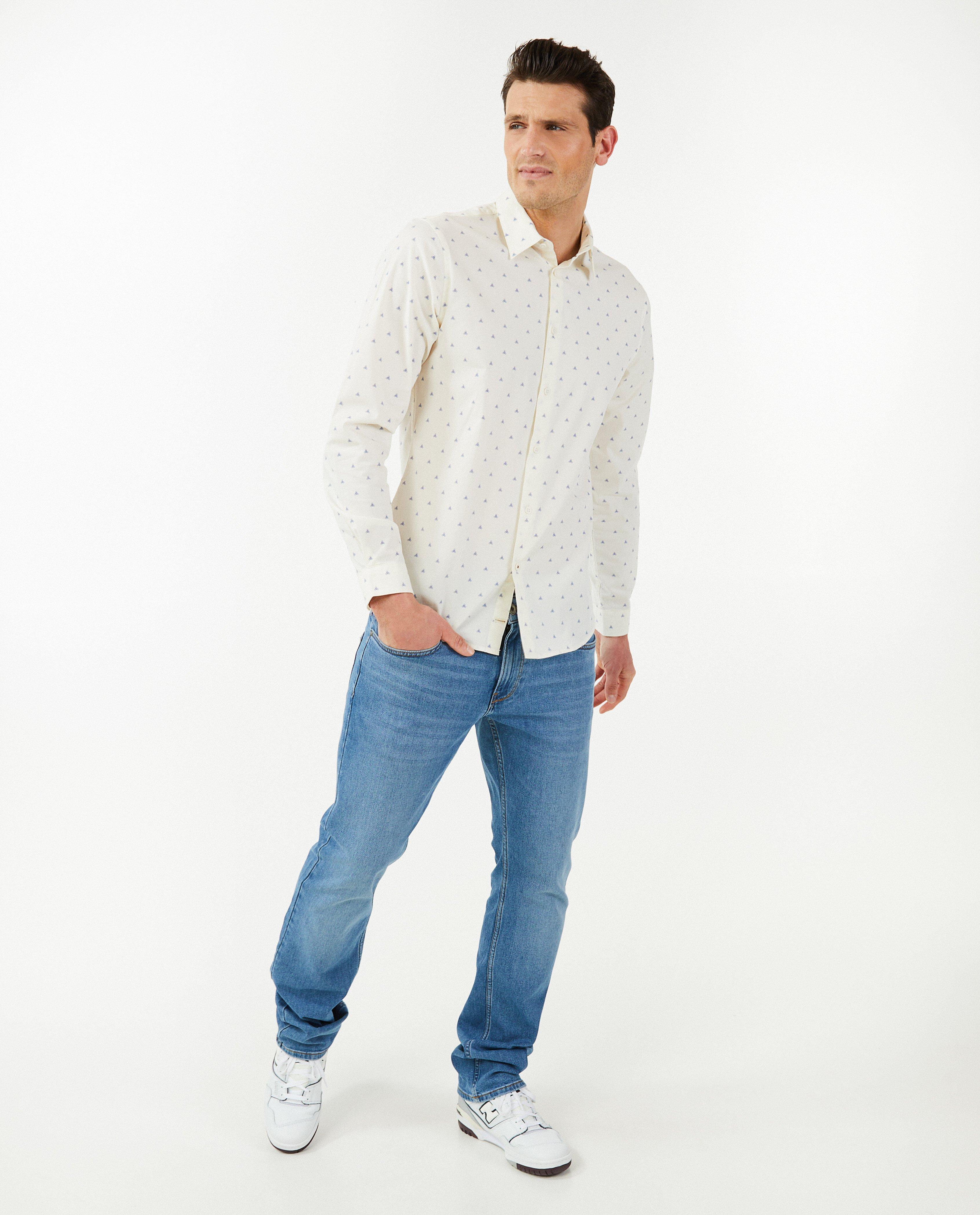 Wit hemd met print - null - Baptiste