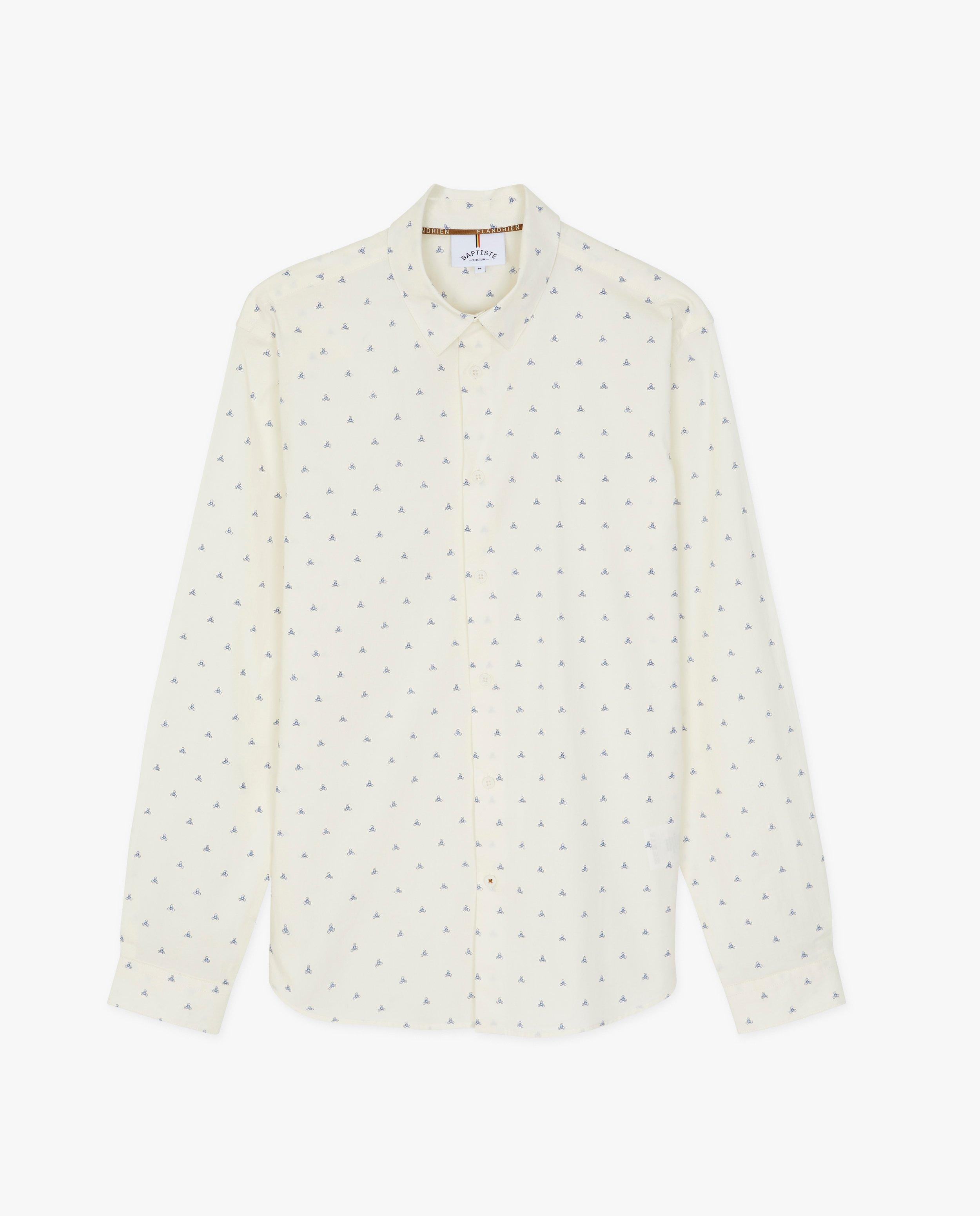 Hemden - Wit hemd met print