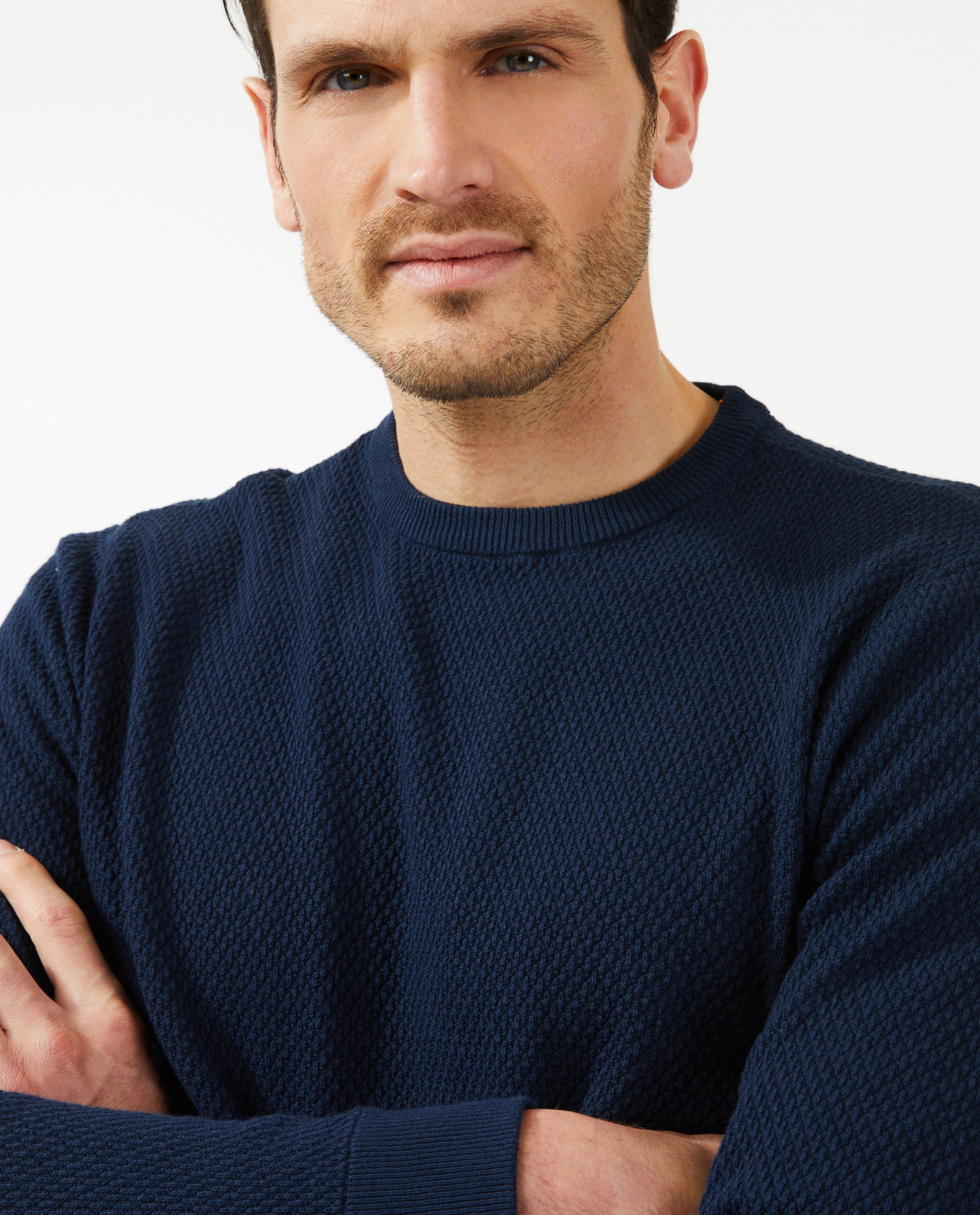 Trui met structuur - Product Detail - donkerblauw - afbeelding nummer 4