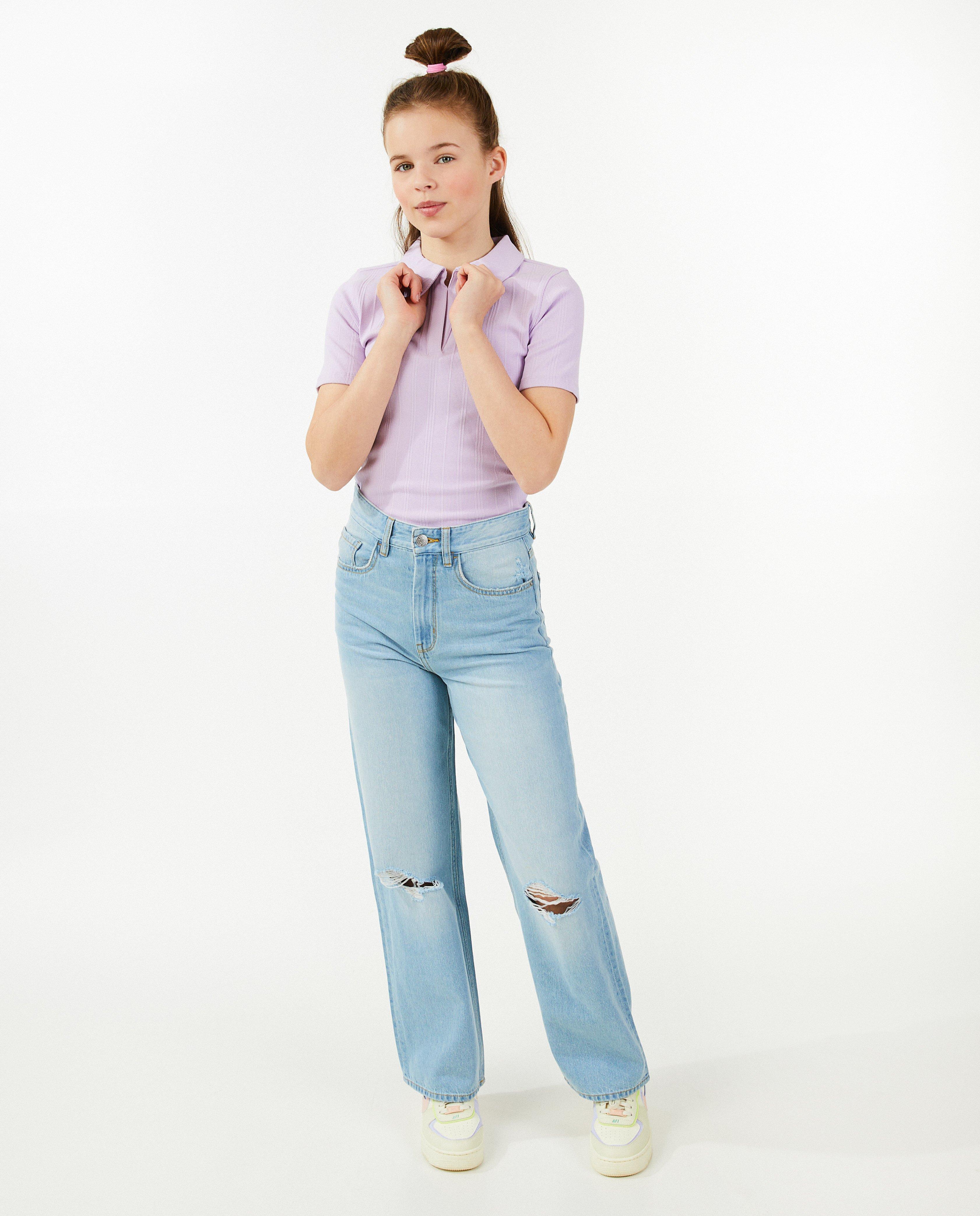 Jeans bleu clair à pattes d’éléphant - null - Groggy