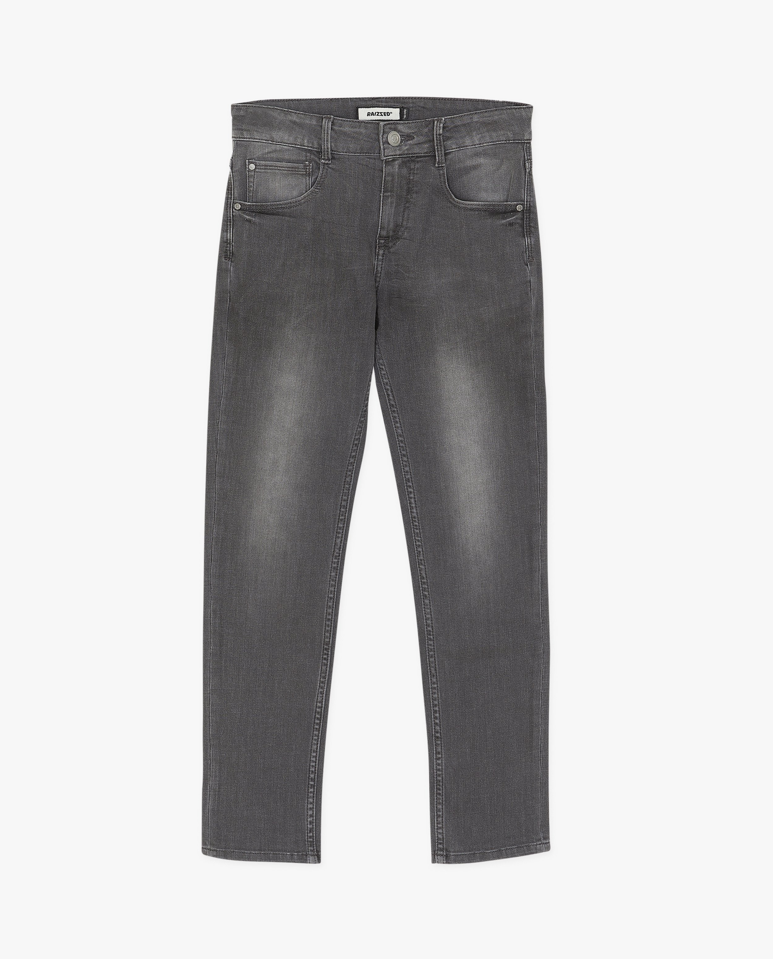 Grijze jeans, straight fit - null - Raizzed