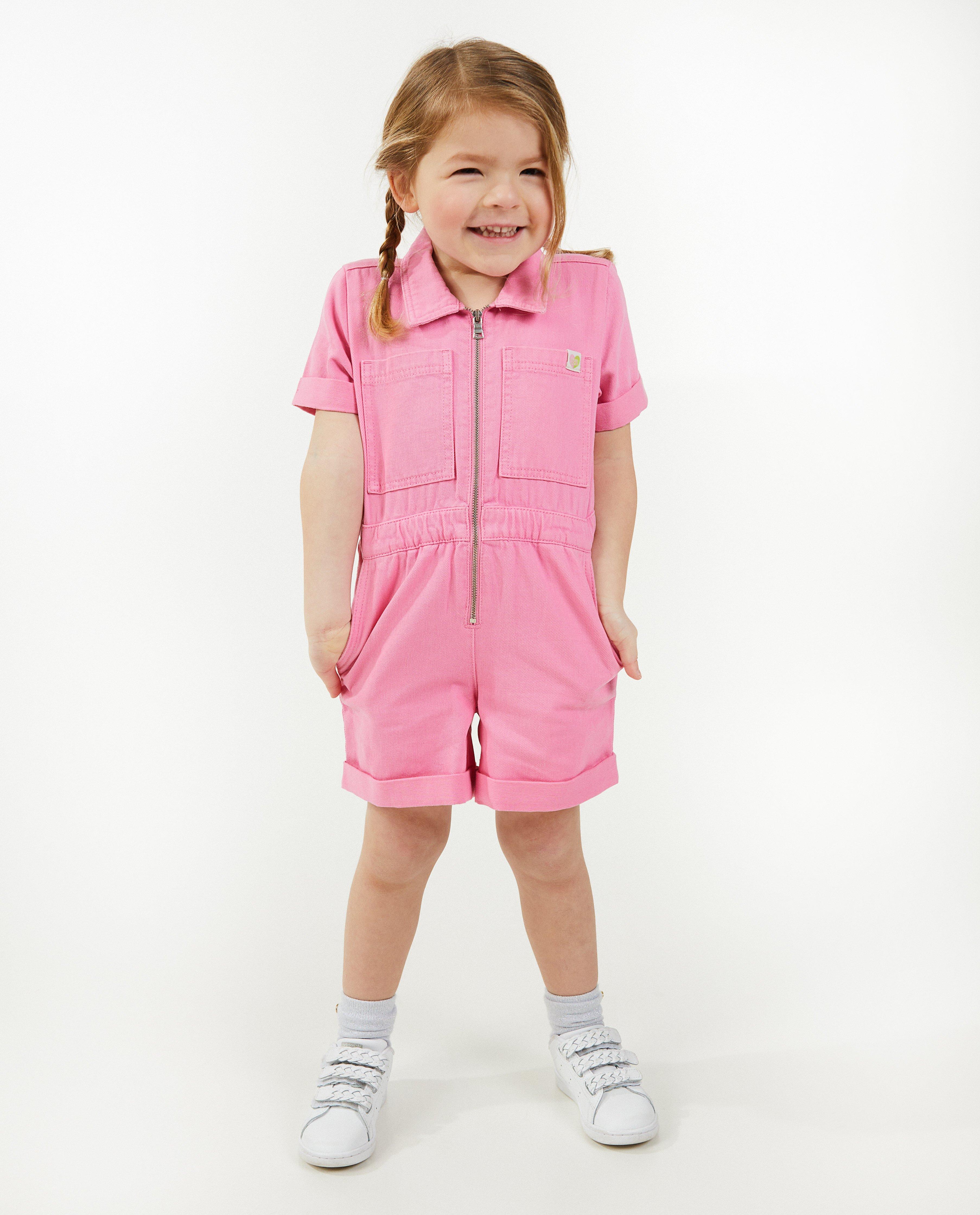 Jumpsuit - Roze jumpsuit met rits