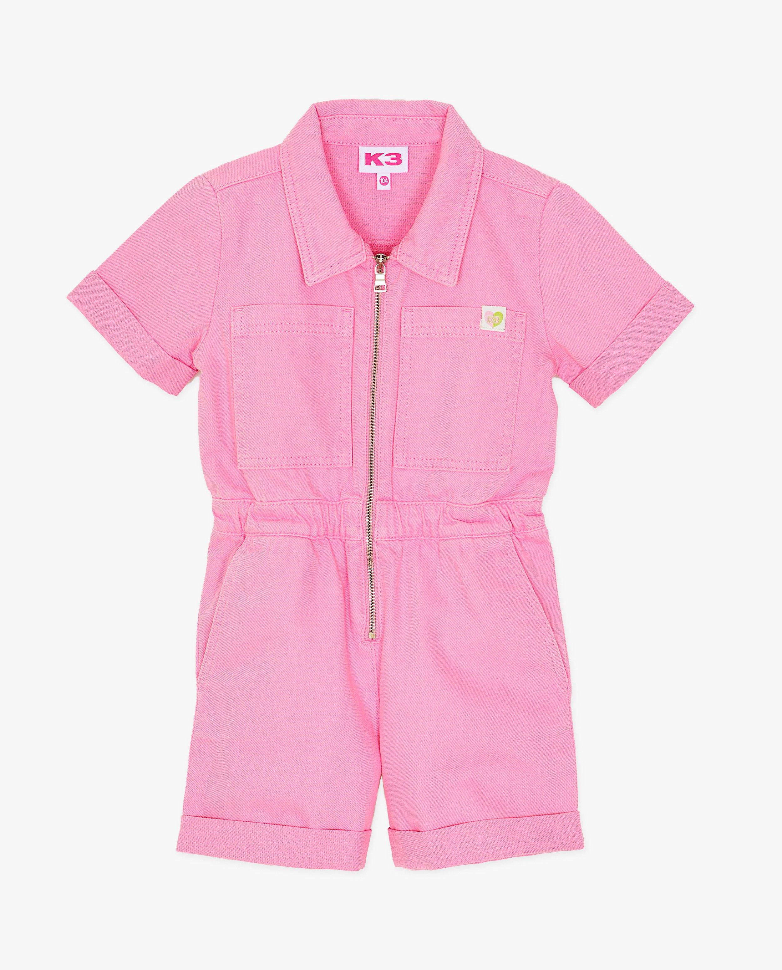 Jumpsuit - Roze jumpsuit met rits