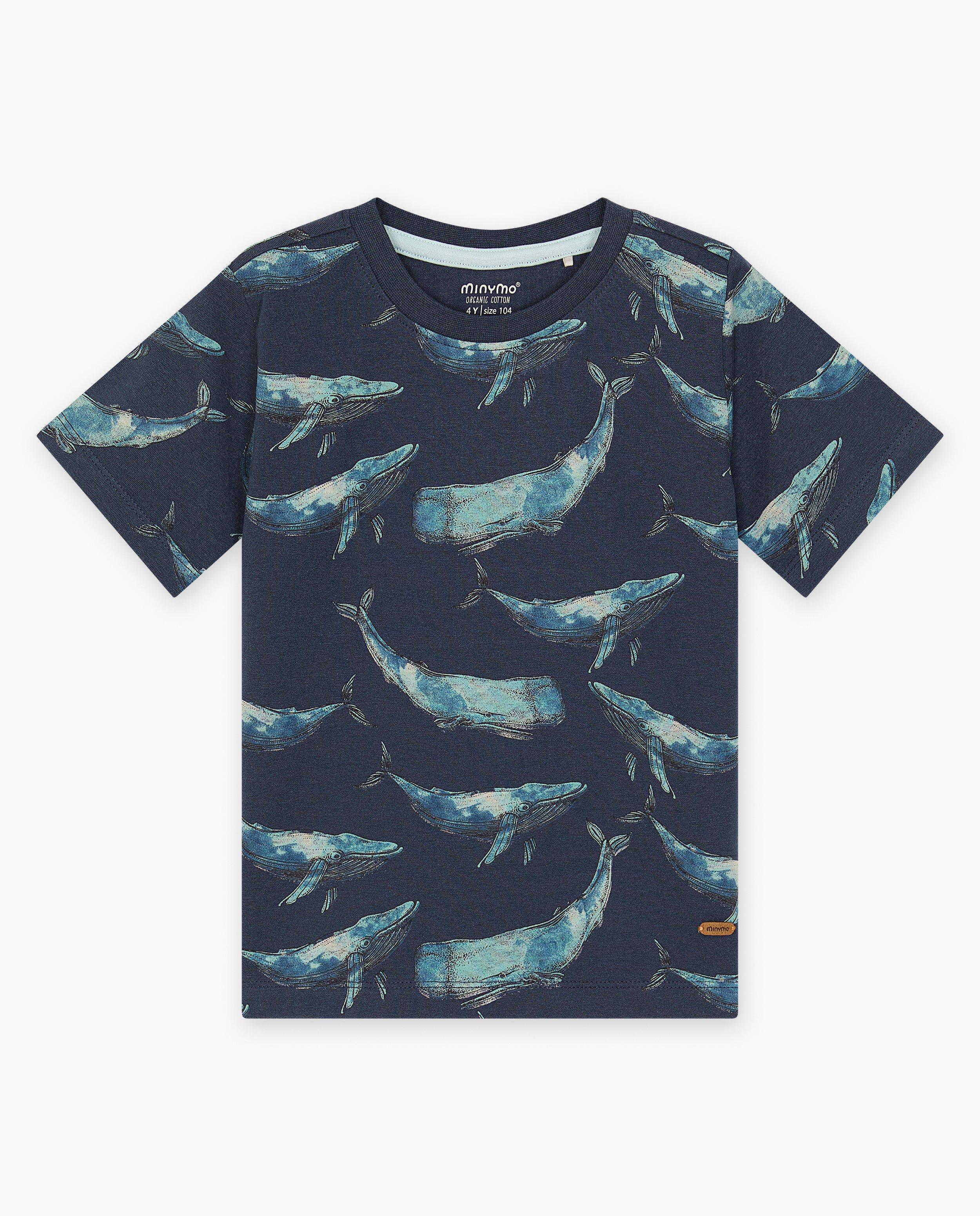 T-shirt à imprimé à baleines - null - Minymo