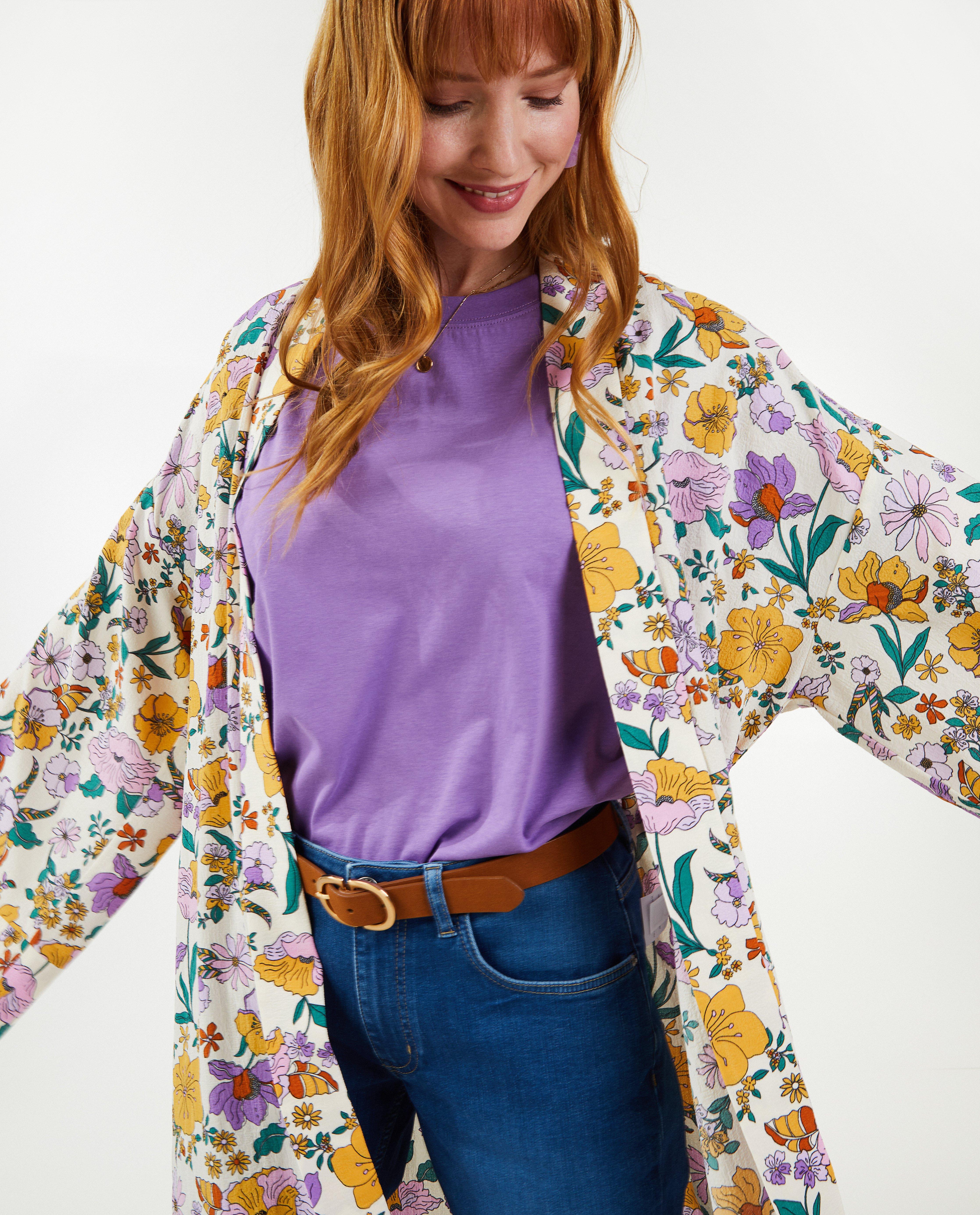Kimono à imprimé floral - null - Sora