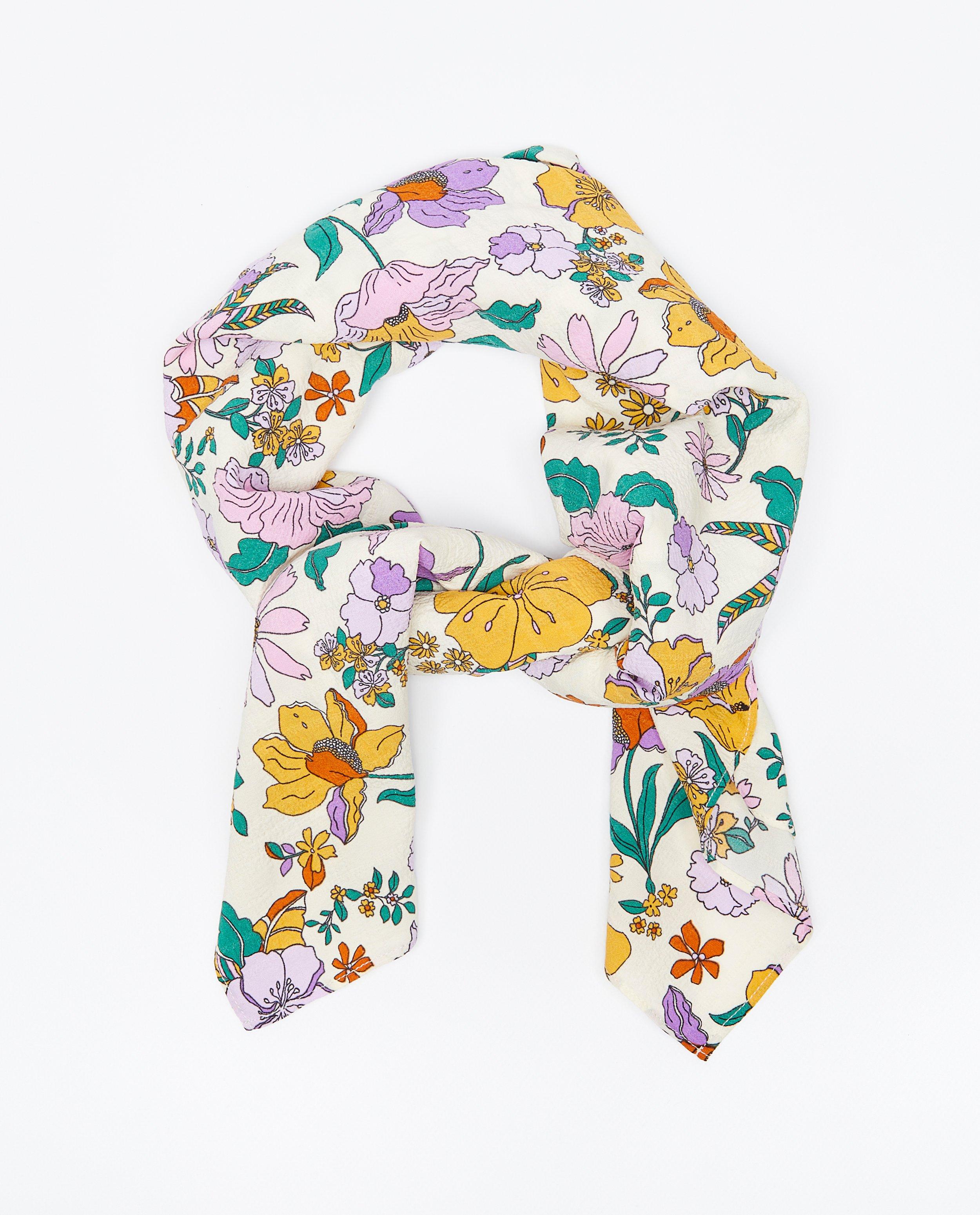 Bonneterie - Foulard à imprimé floral