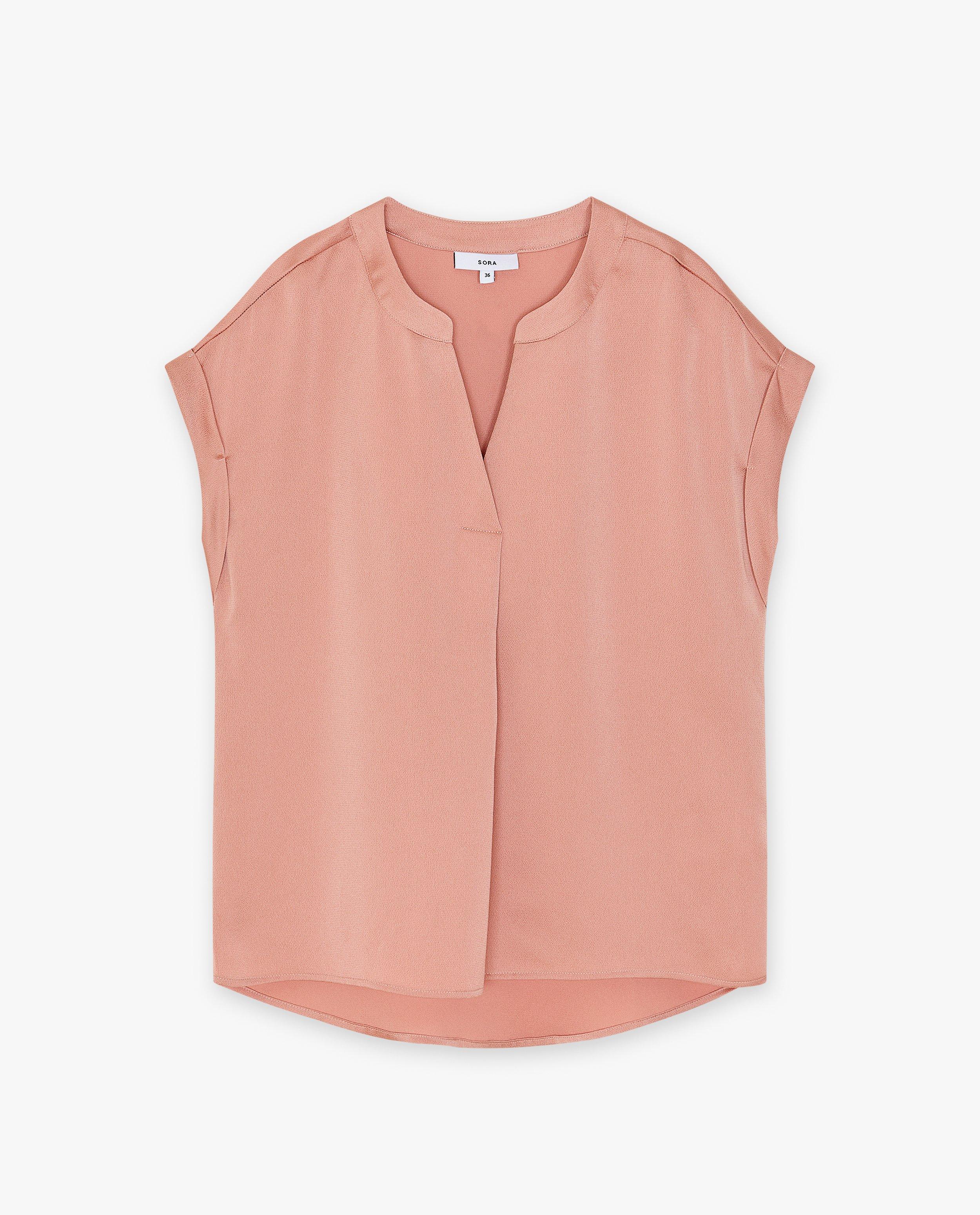 Hemden - Crêpe blouse met glans
