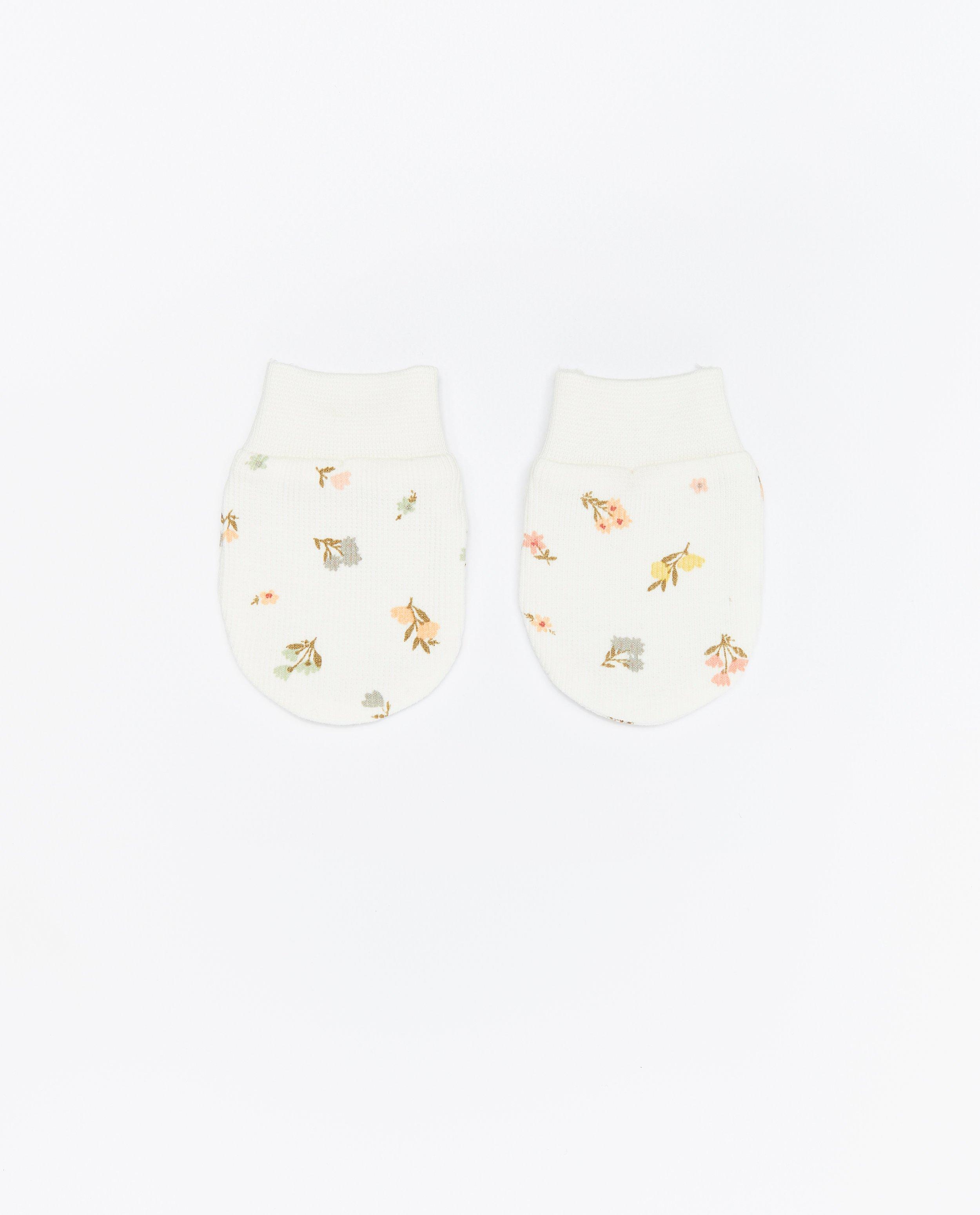 Krabwantjes met bloemenprint - null - Newborn 50-68