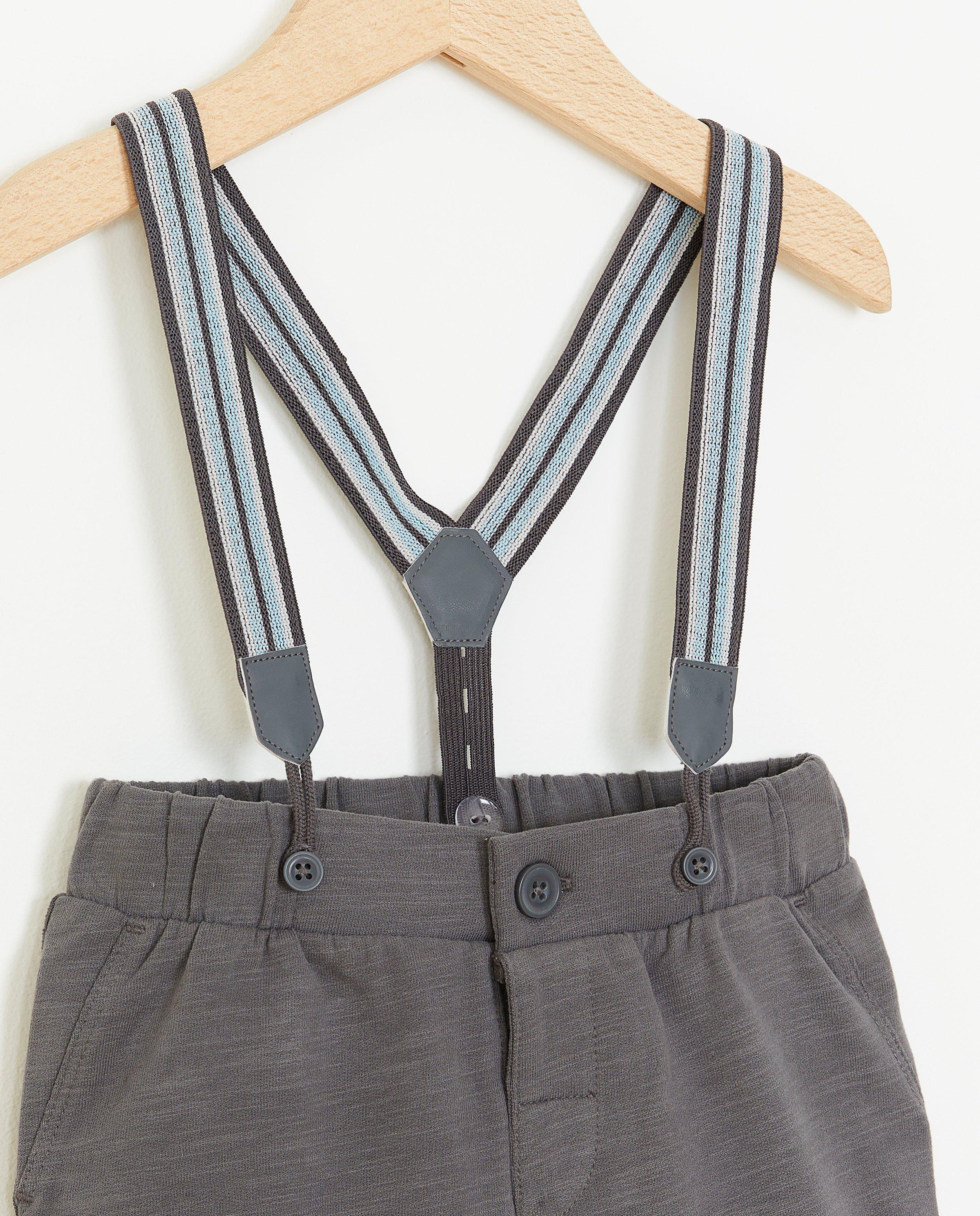 Shorts - Short gris foncé à bretelles