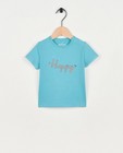 Blauw T-shirt met opschrift - null - Cuddles and Smiles