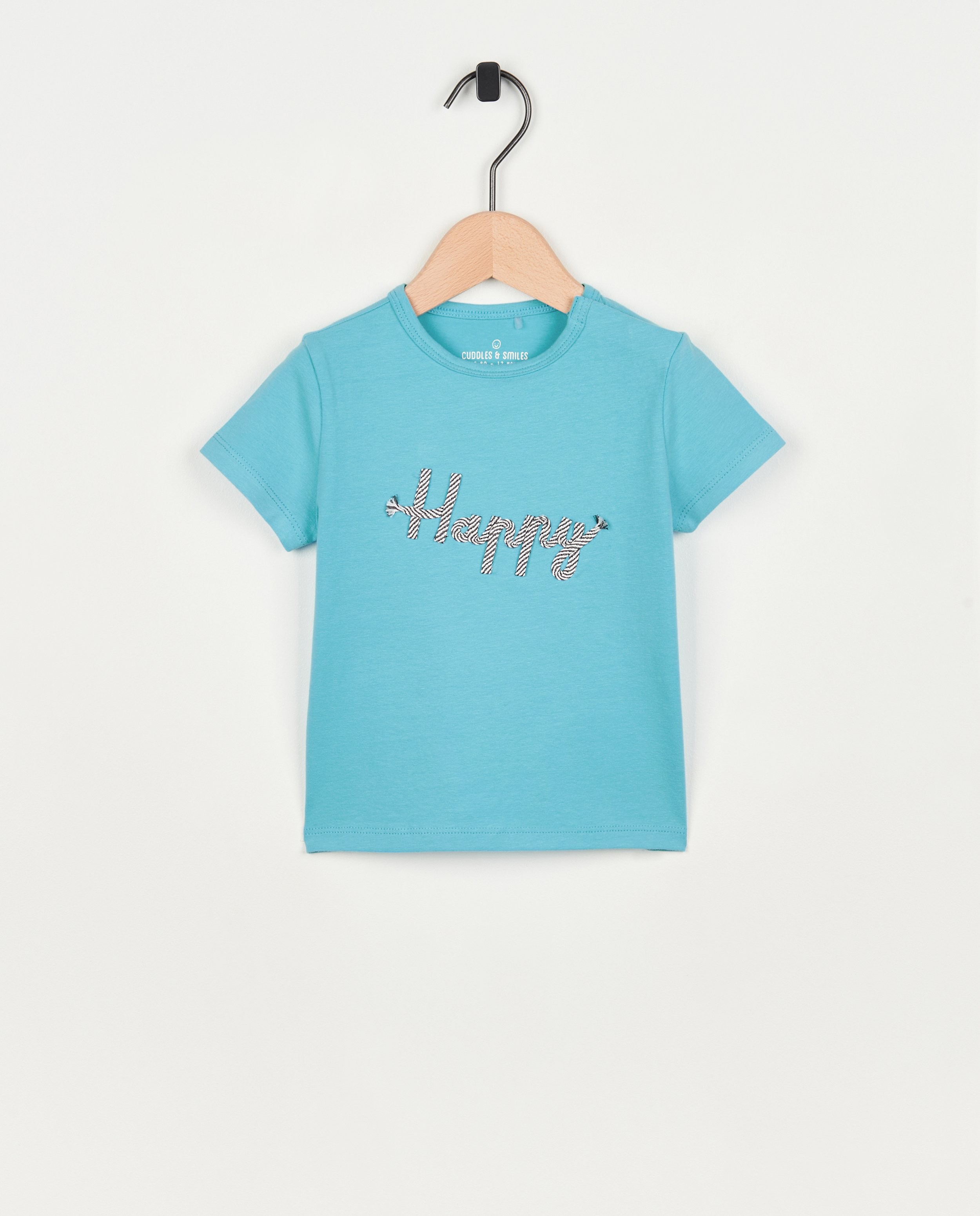 T-shirt bleu à inscription - null - Cuddles and Smiles