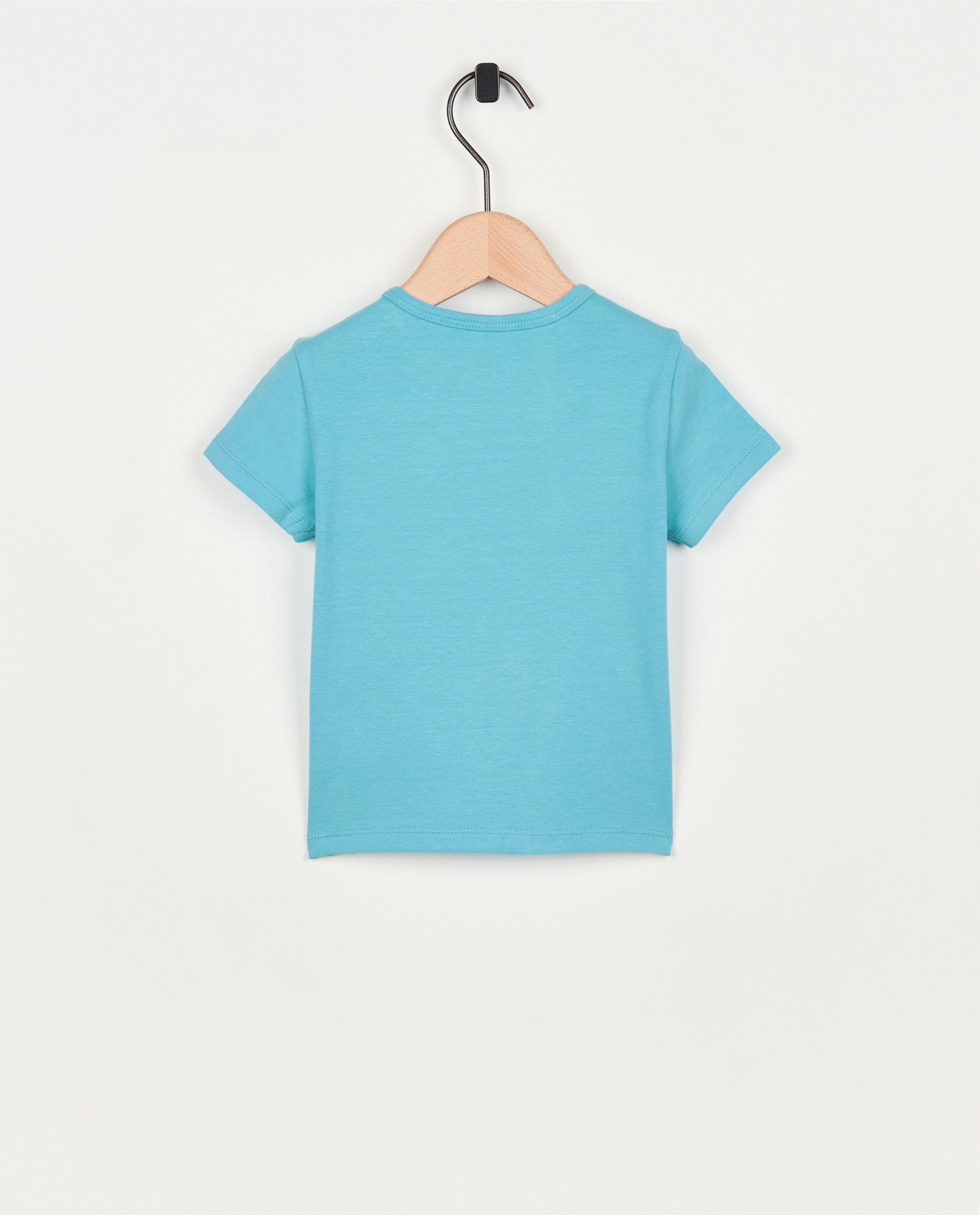 T-shirts - T-shirt bleu à inscription