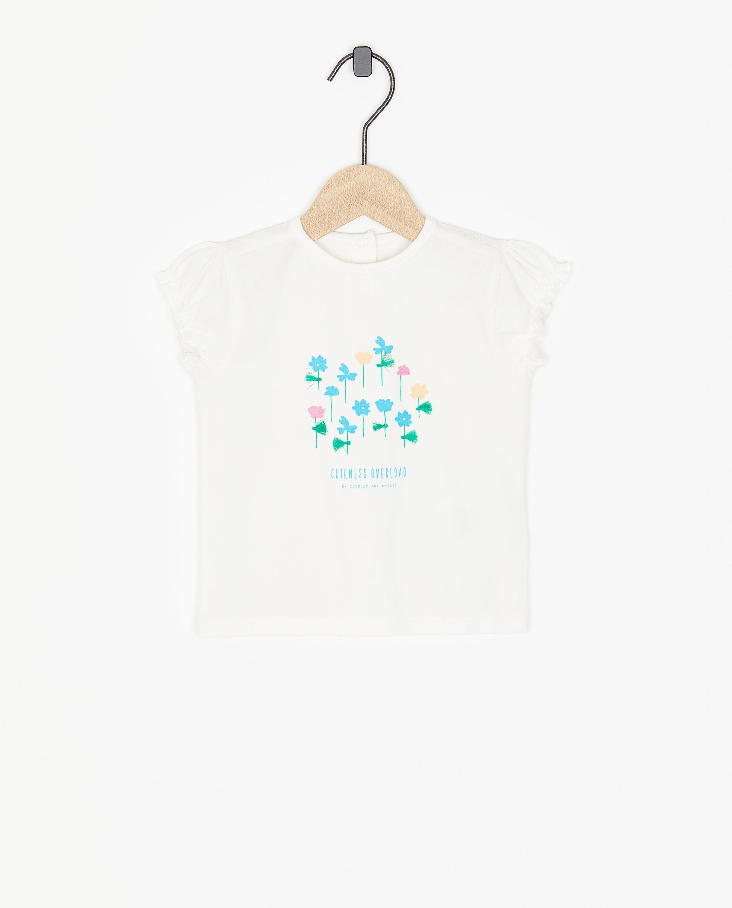 T-shirt met bloemenprint - null - Cuddles and Smiles