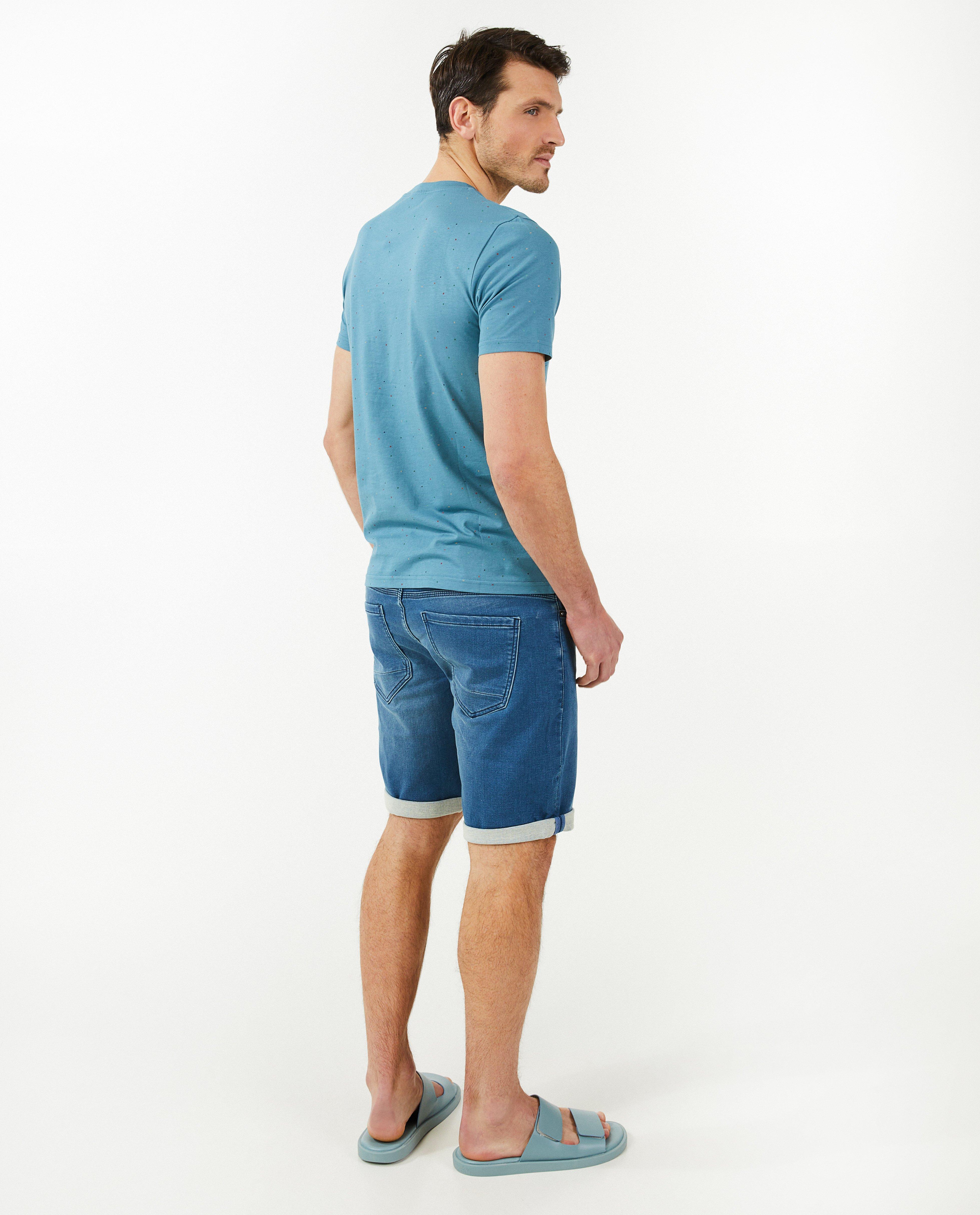 T-shirts - T-shirt bleu à pois