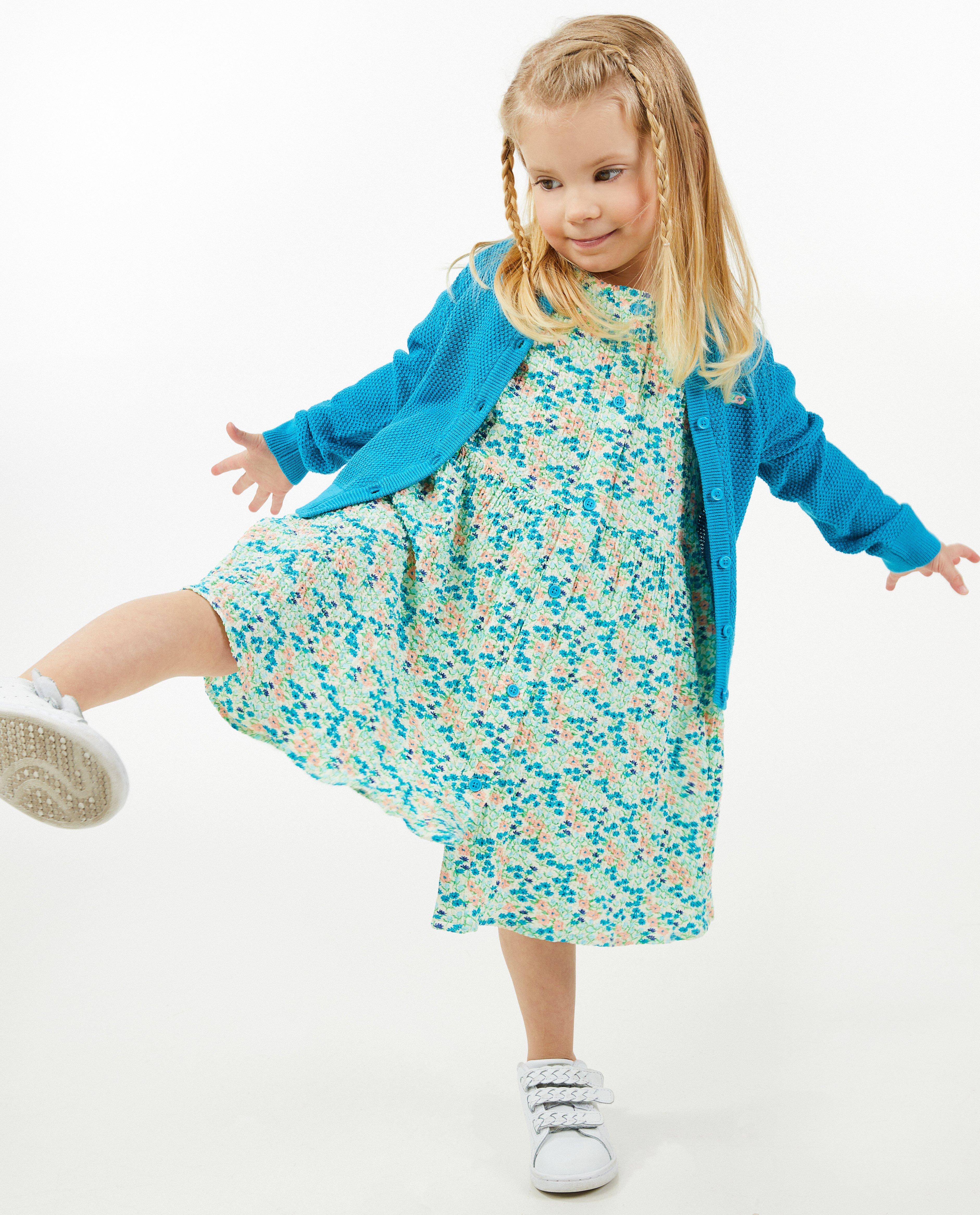 Cardigan bleu avec une petite broche - null - Milla Star