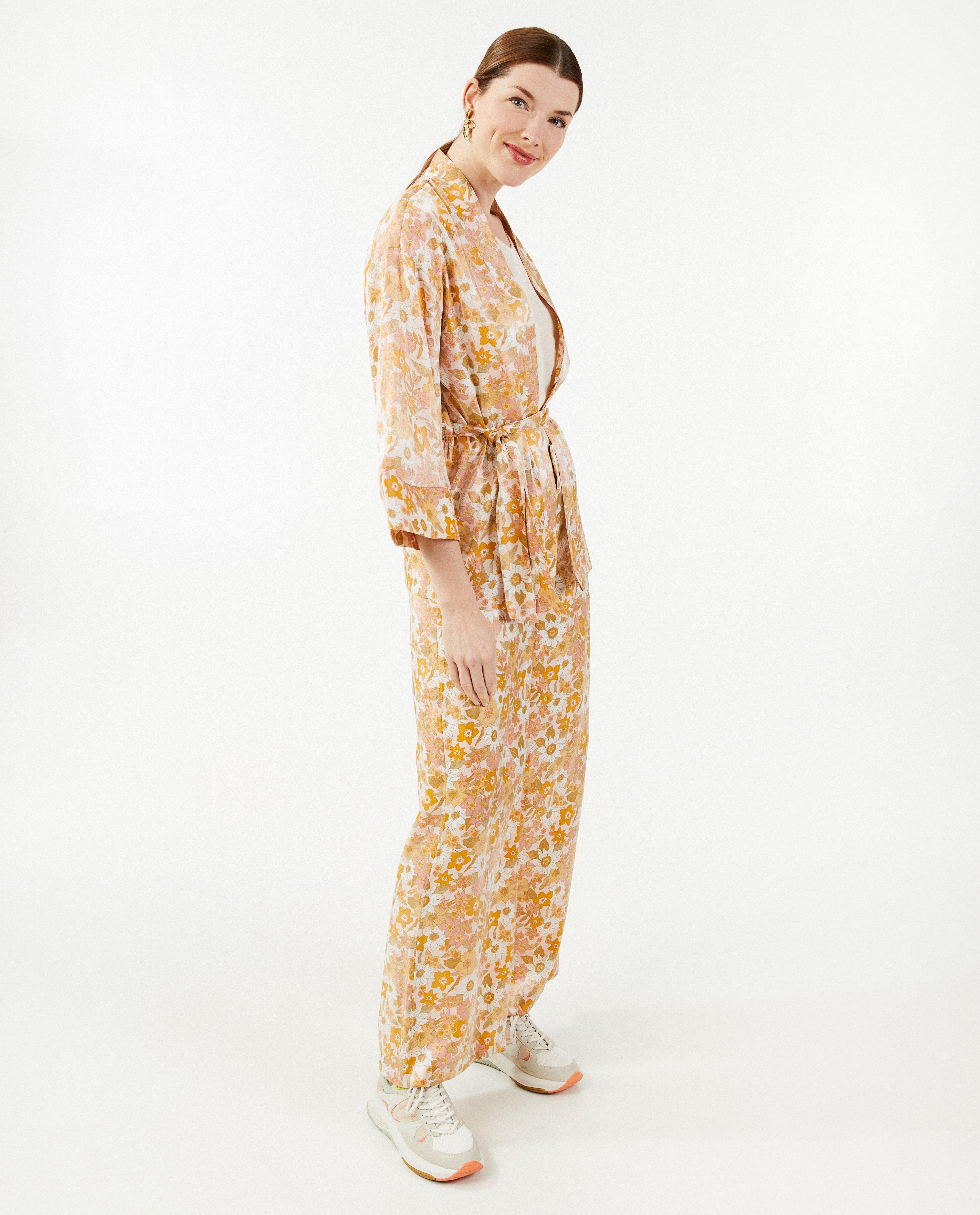 Kimono met satijnen schijn - null - Sora