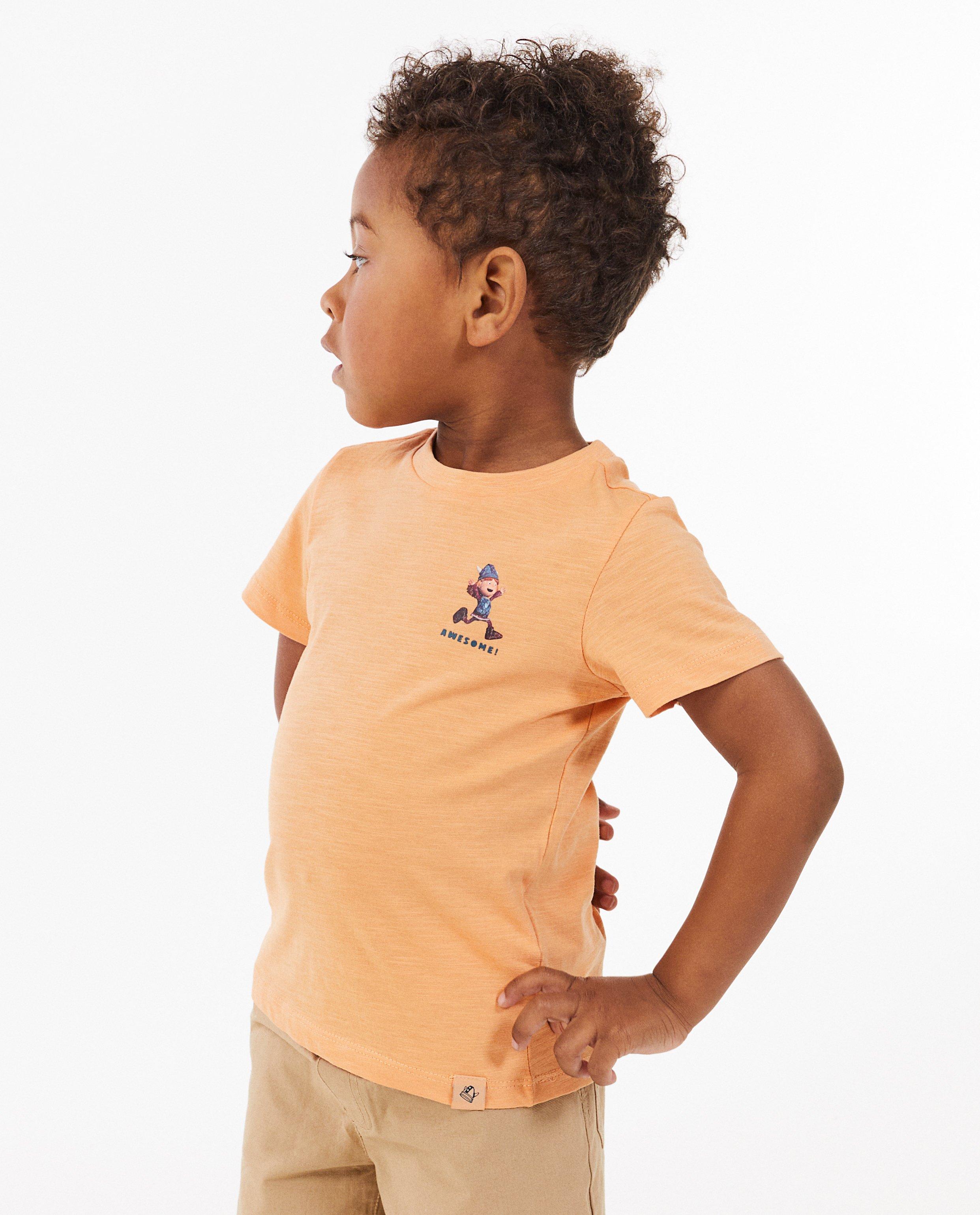 T-shirts - Oranje T-shirt van biokatoen