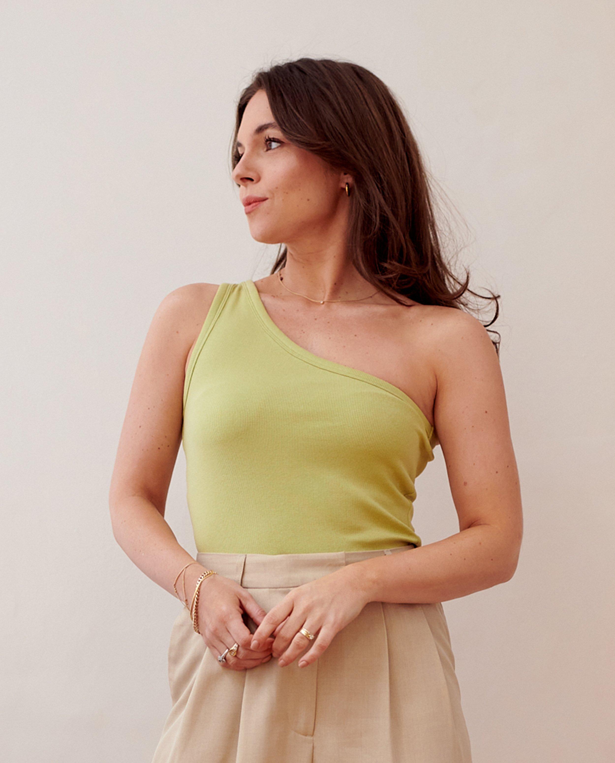 T-shirts - Asymmetrische top met rib