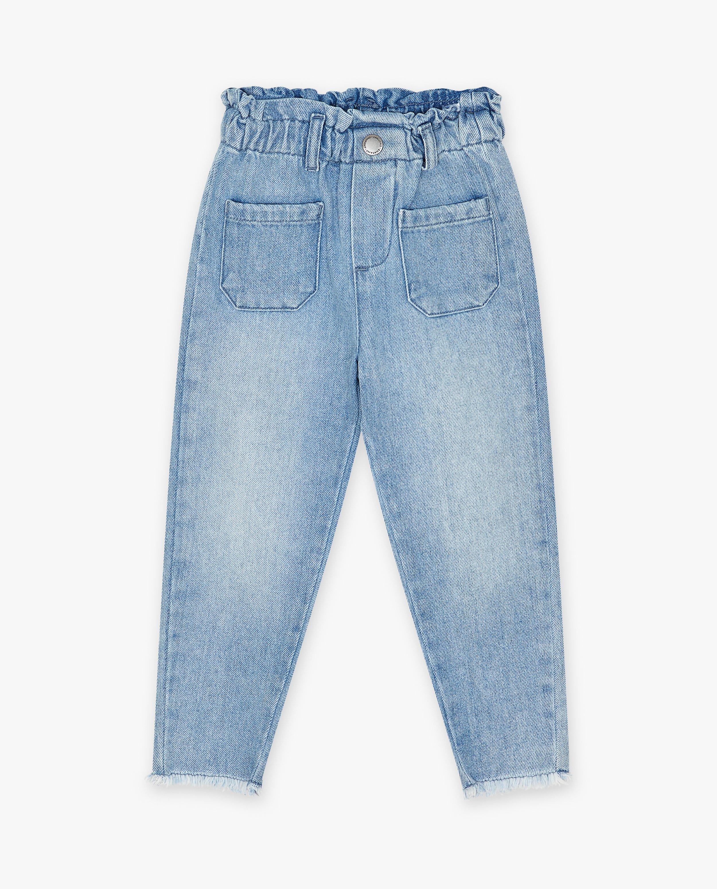 Jeans &agrave; coupe paperbag - D&eacute;tails du produit - bleu clair - image num&eacute;ro 1