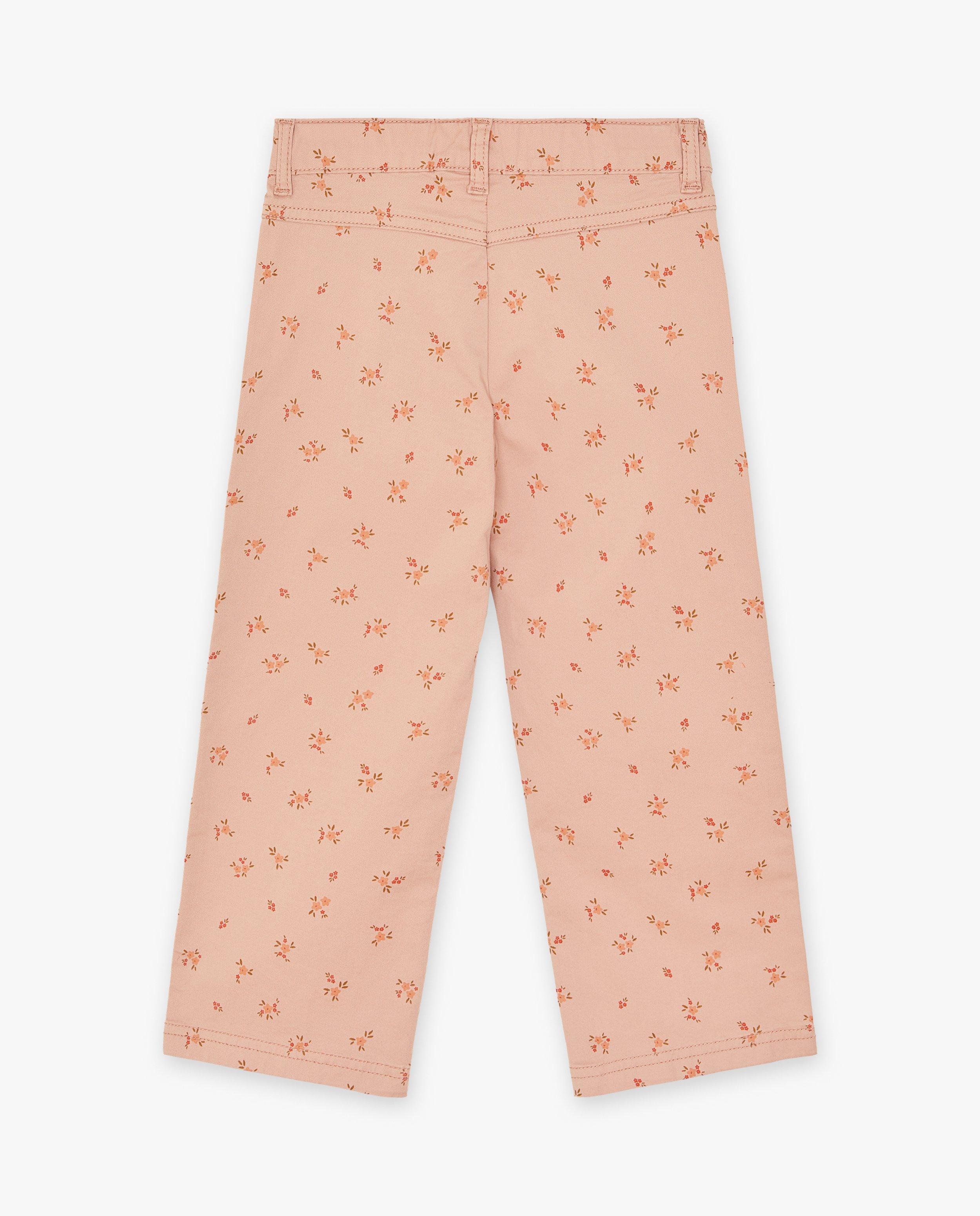 Broeken - Roze broek met bloemen