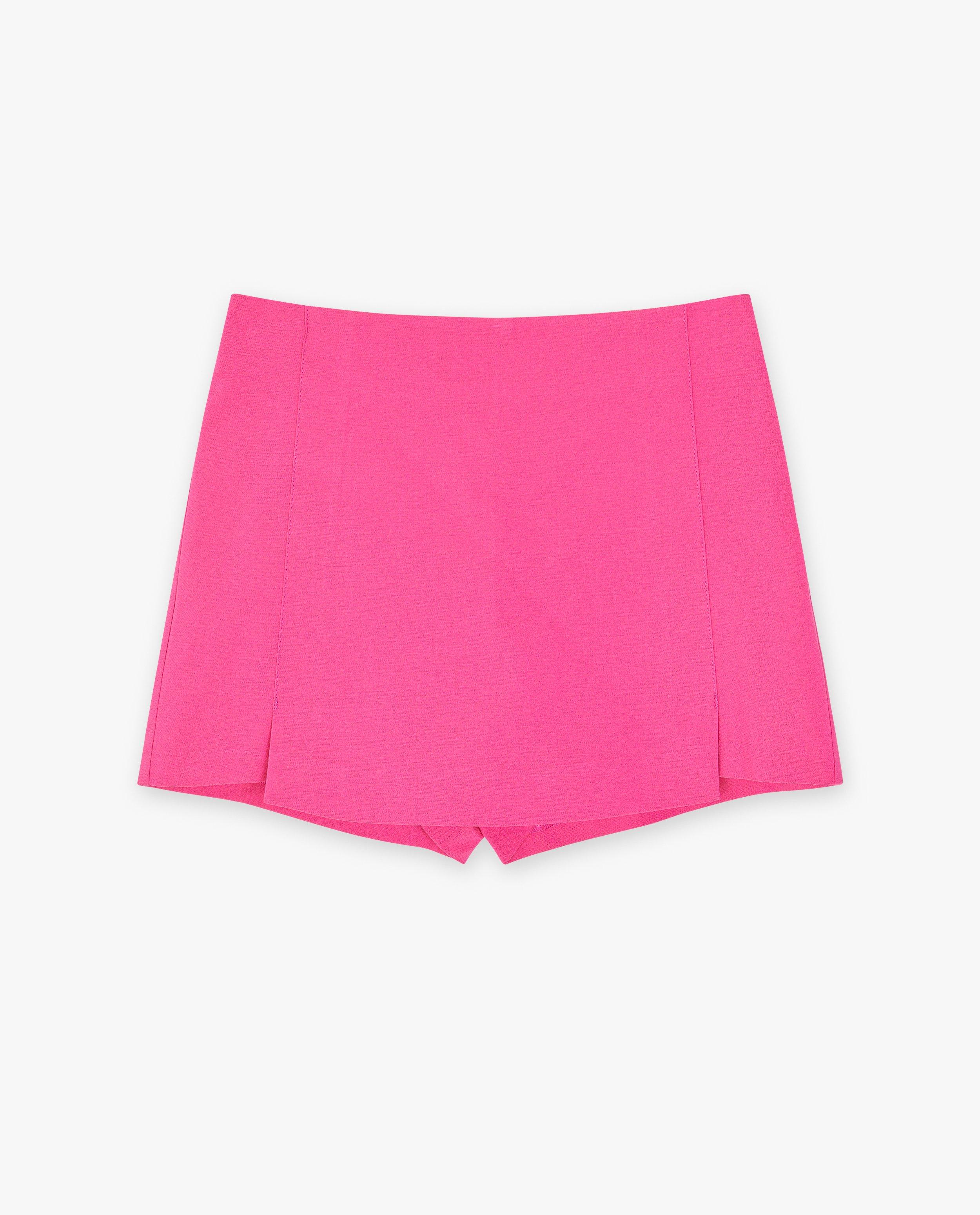 Shorten - Fuchsia skort met siernaden