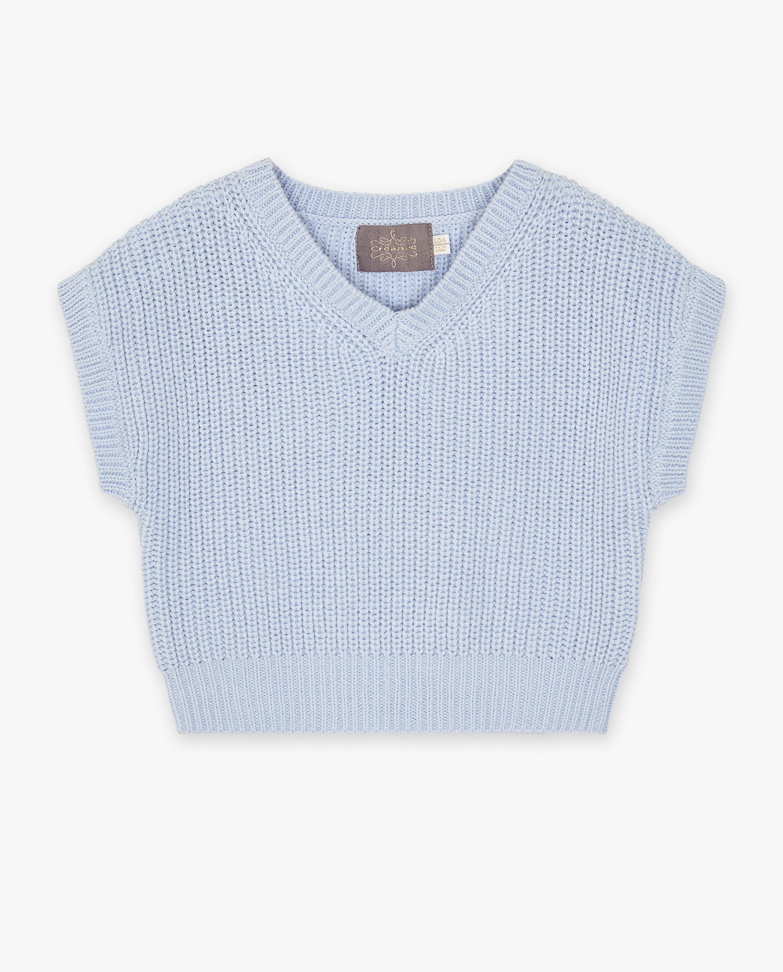 Débardeur bleu clair avec col en V - null - Creamie