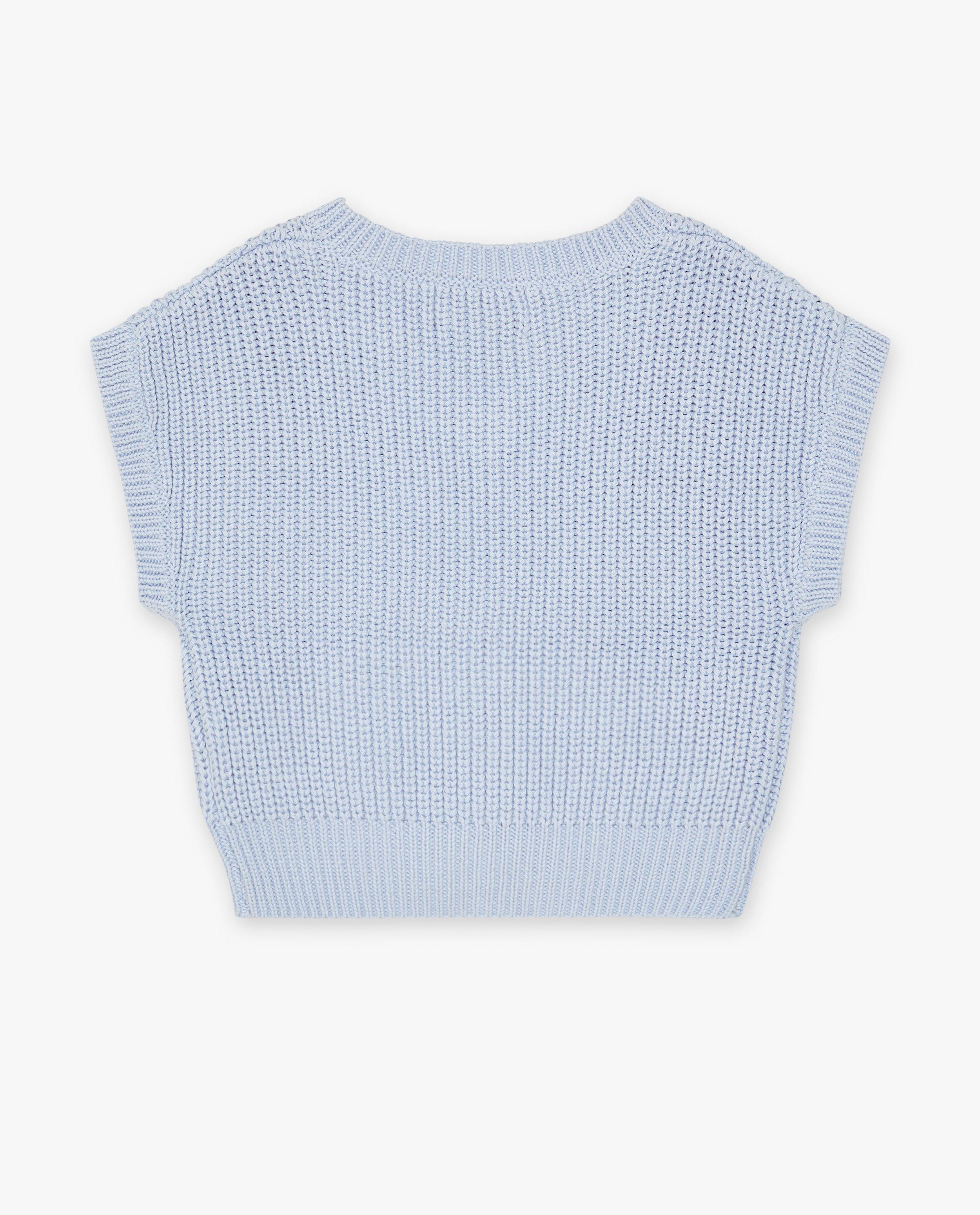 Pulls - Débardeur bleu clair avec col en V