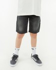 Shorten - Donkergrijze jeansshort, 7-14 jaar