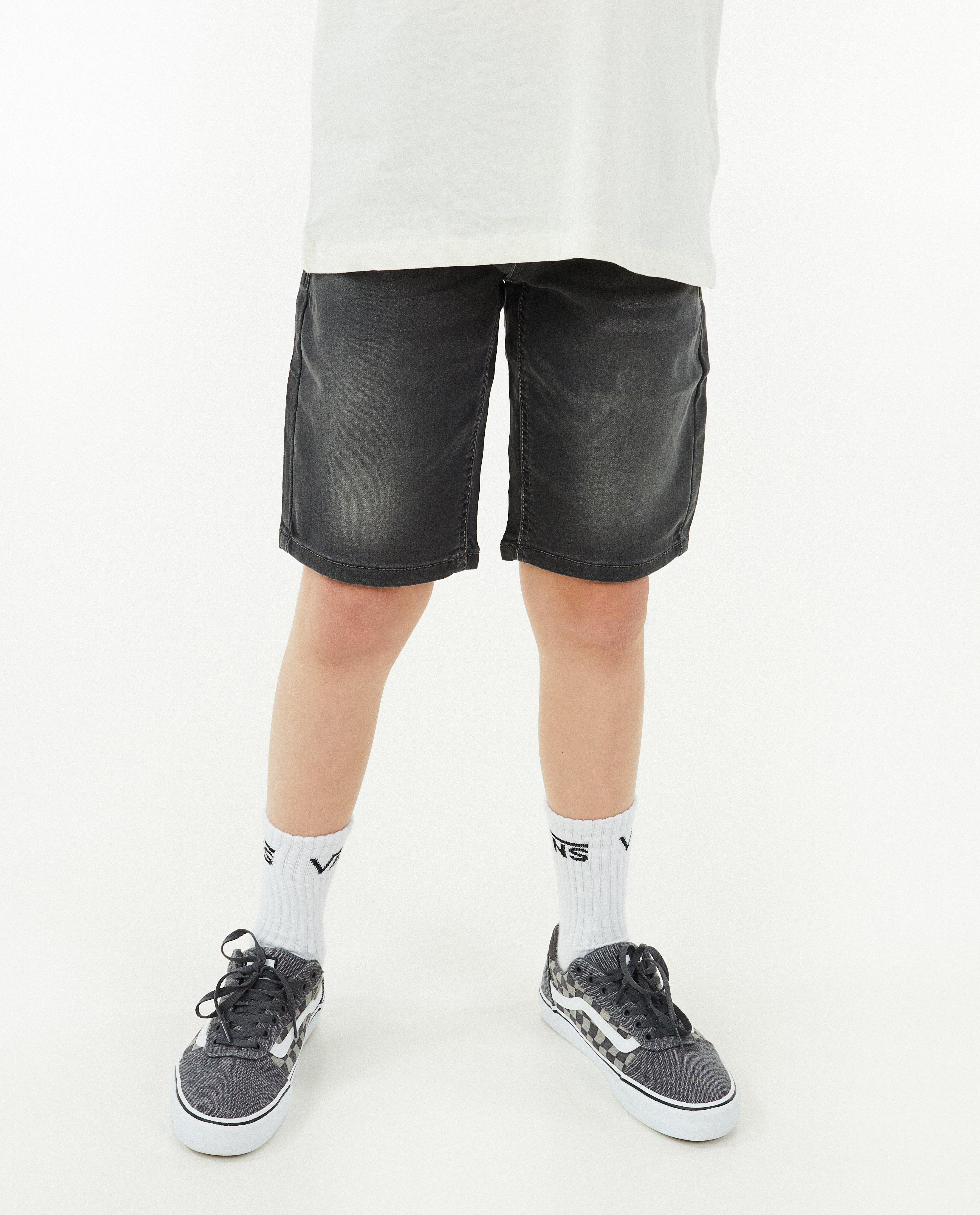 Shorts - Short en jeans gris foncé, 7-14 ans