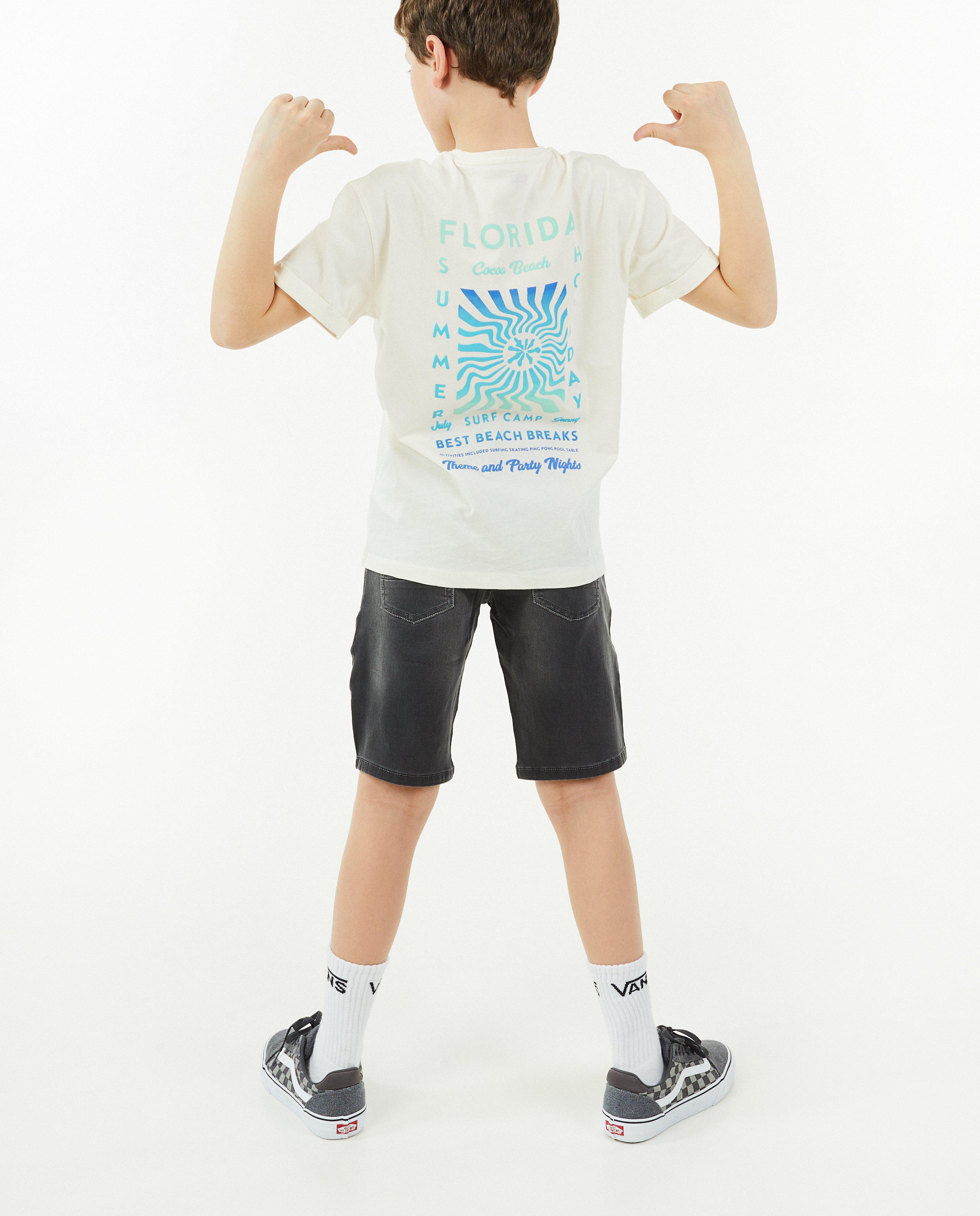 Shorts - Short en jeans gris foncé, 7-14 ans